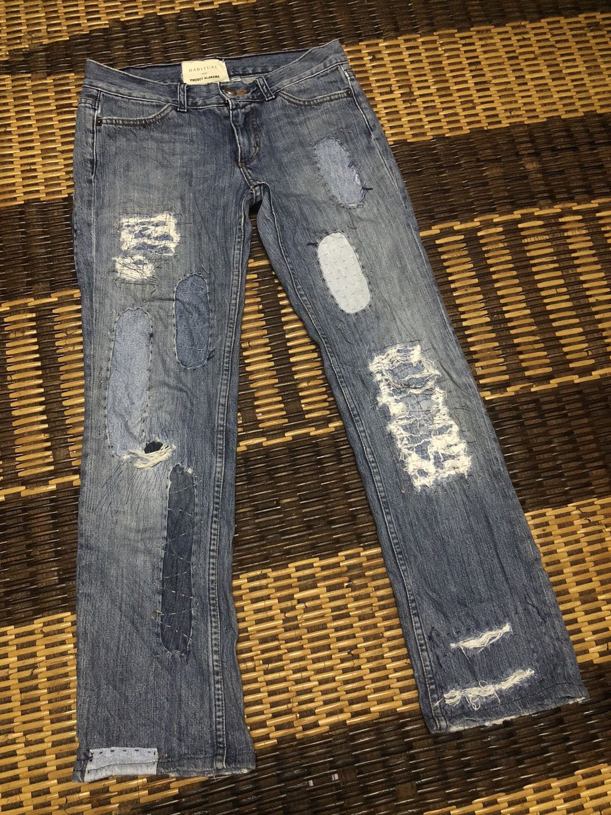 Designer × Vintage VINTAGE HABITUAL WITH PROJECT ALABAMA PATCHWORK JEANS Size 29" - 5 Thumbnail
