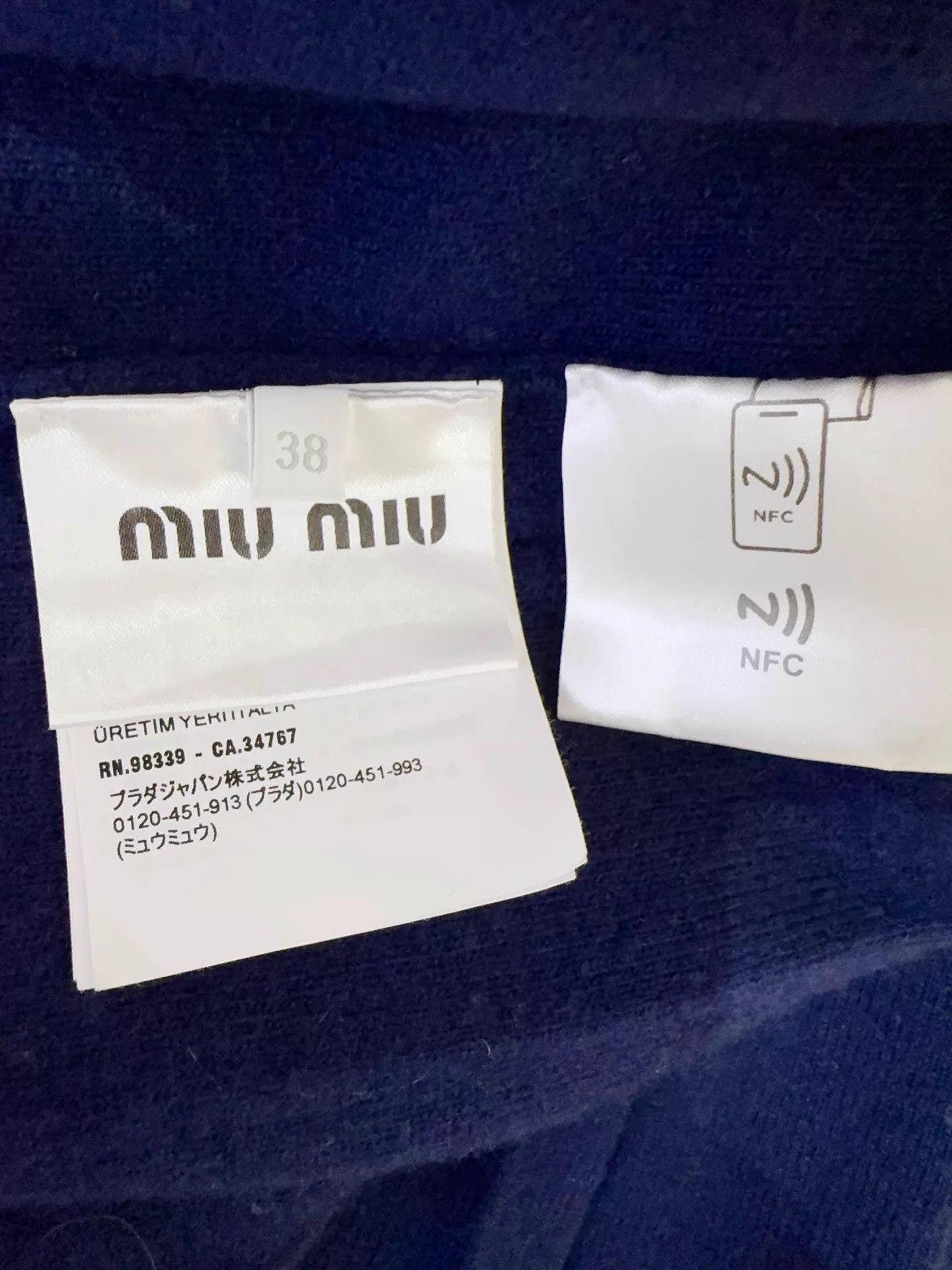 Miu Miu MIU MIU Navy Blue Pleated Skirt 38 New with Tags Size 26" / US 2 / IT 38 - 5 Thumbnail