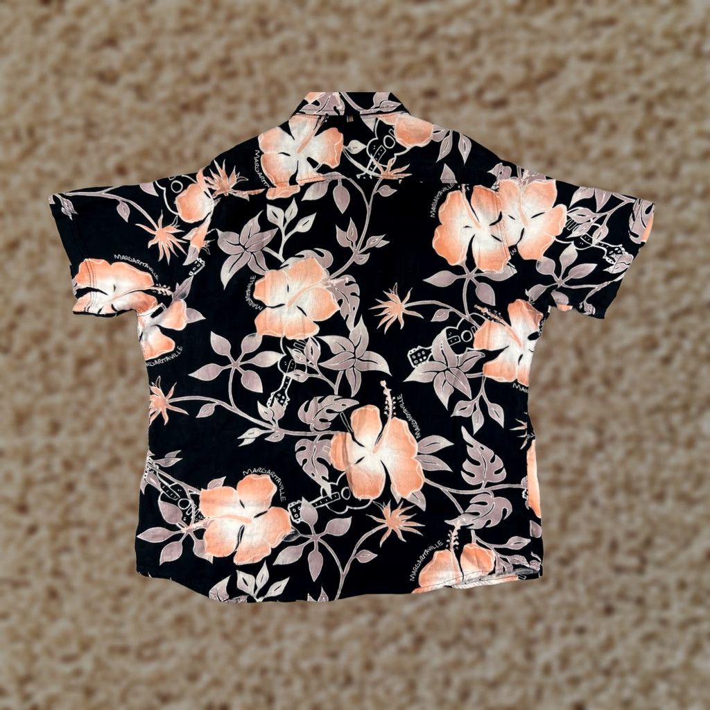 Vintage Margaritaville Shirt Mens Floral Button Cotton XL Black Hibiscus Pattern Modern Classic Casual Shirt Size US XL / EU 56 / 4 - 1 Thumbnail