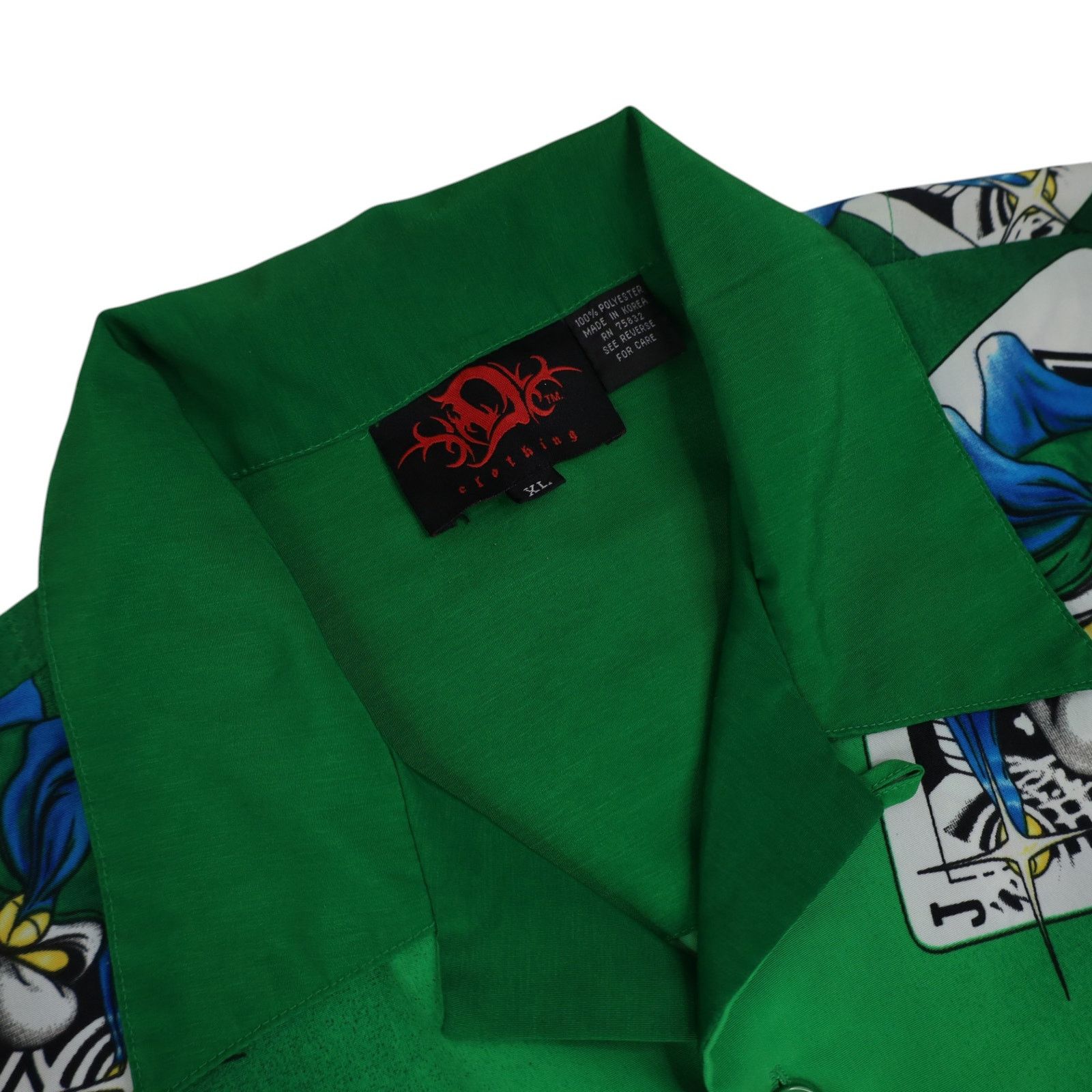 DC × Vintage Vintage Y2k DC Clothing Polyester Joker Card Button Up Shirt Size US XL / EU 56 / 4 - 6 Thumbnail