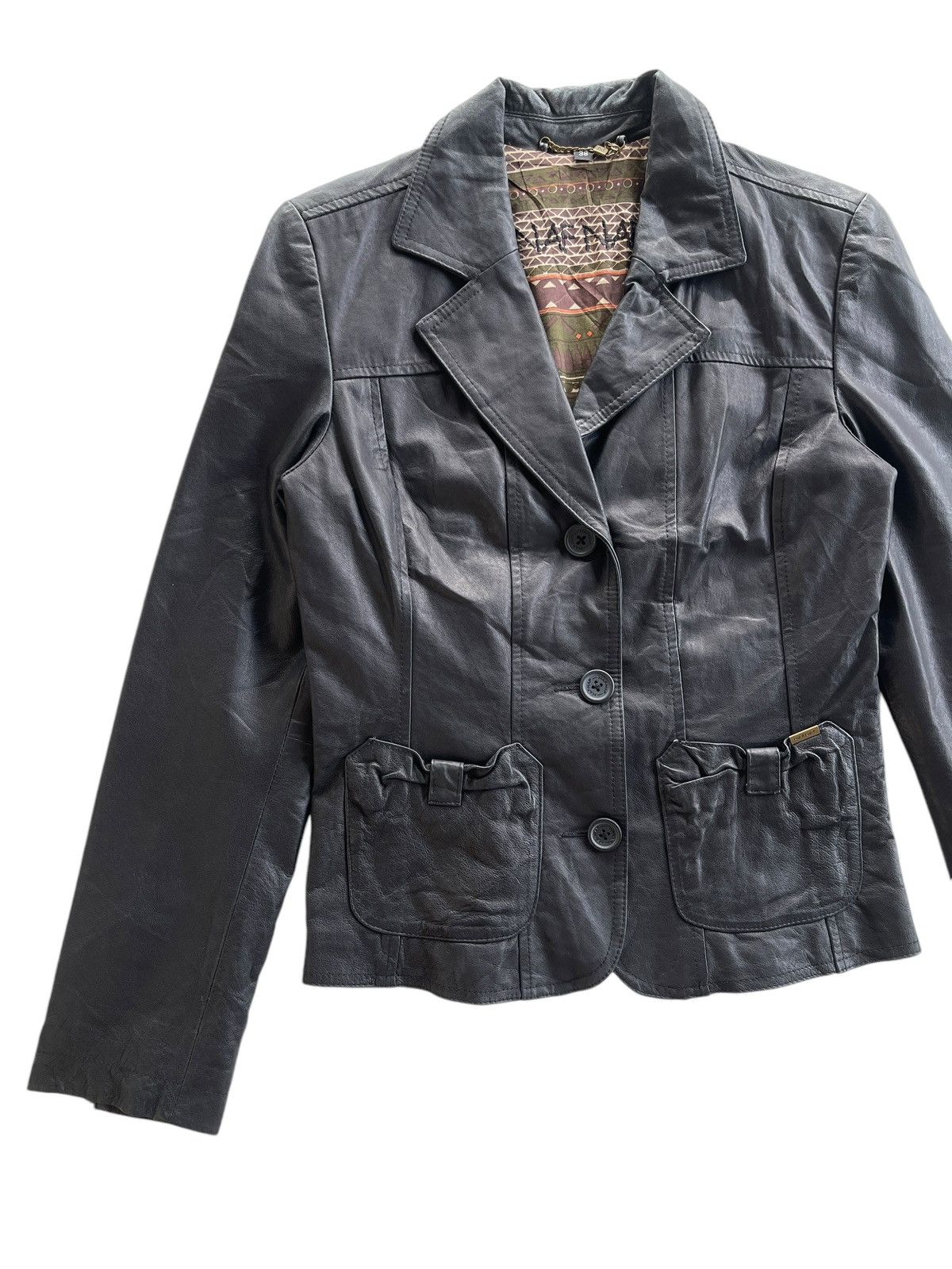 Japanese Brand Vintage Naf Naf Cuir Leather Jacket Size S / US 4 / IT 40 - 6 Thumbnail