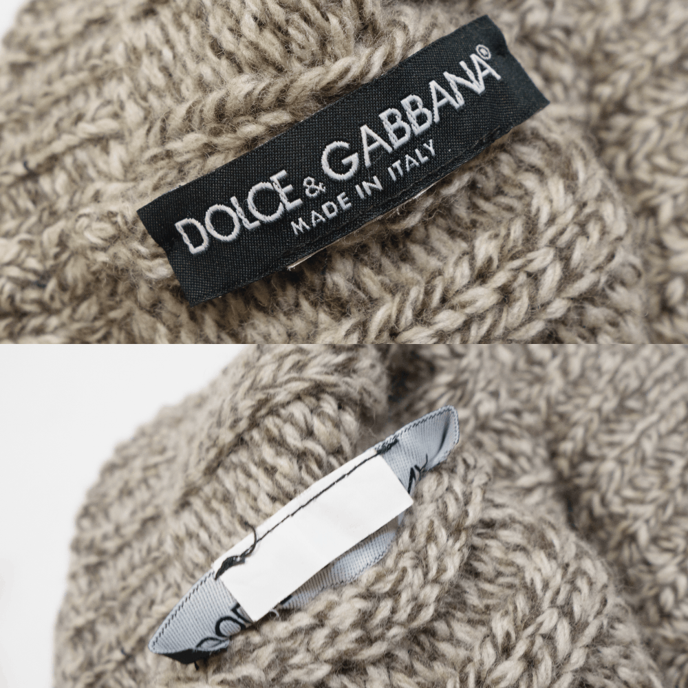 Dolce & Gabbana Logo Wool Knit Visor Hat Size ONE SIZE - 5 Thumbnail