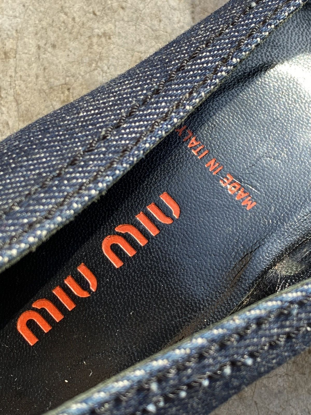 Miu Miu Vintage Miu Miu Denim Low Heel Shoe Size US 5 / IT 35 - 18 Thumbnail