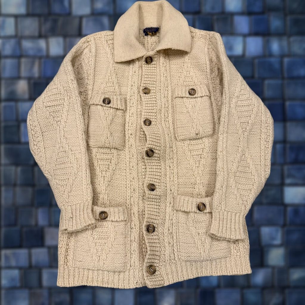 Pendleton VINTAGE Pendleton Button Up Collared Sweater Wool Size Medium Beige M Rockabilly Quality Men’s Ladies? Size US M / EU 48-50 / 2 - 1 Thumbnail