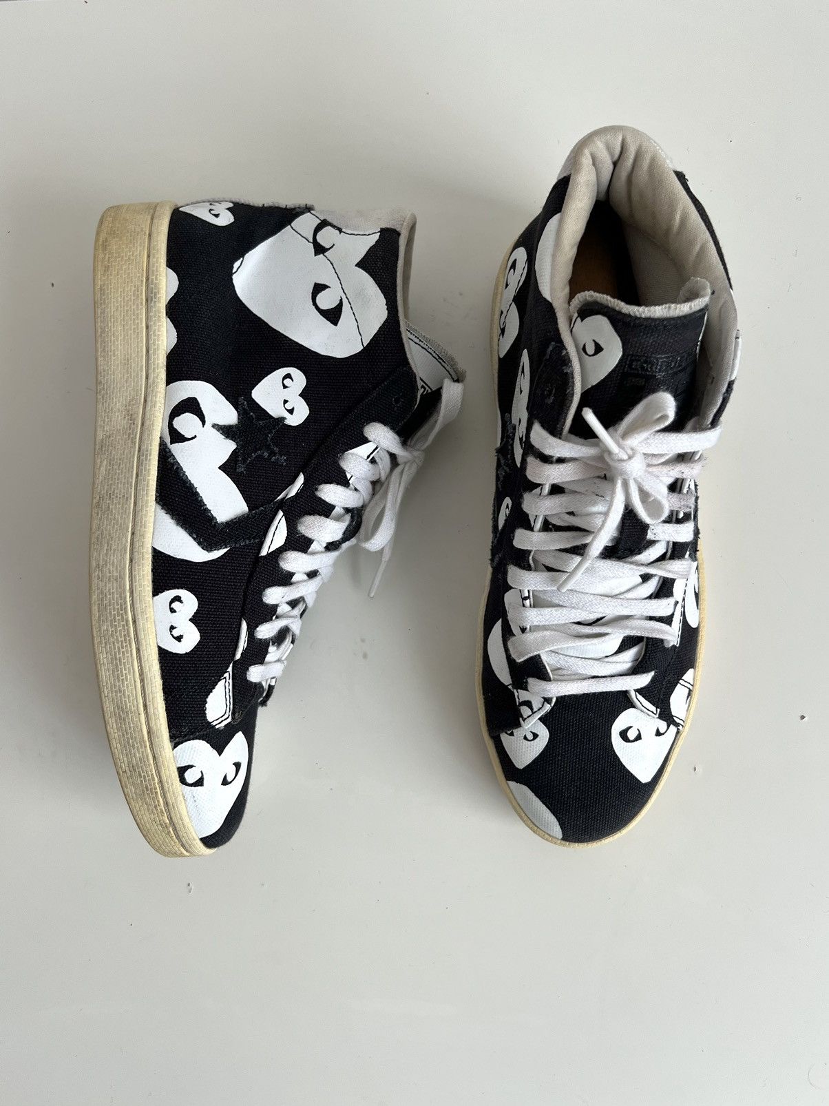 Comme des Garcons PLAY × Converse Converse x Comme des Garçons Play Pro Leather High Sneakers Size US 8 / EU 41 - 8 Thumbnail