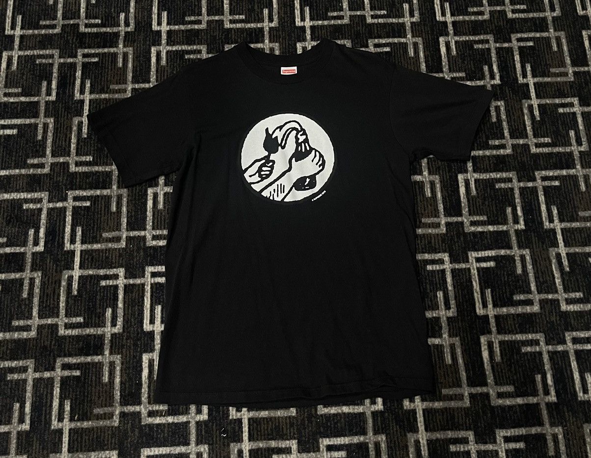 image of Supreme Ss18 Molotov Tee Black, Men's (Size Small)