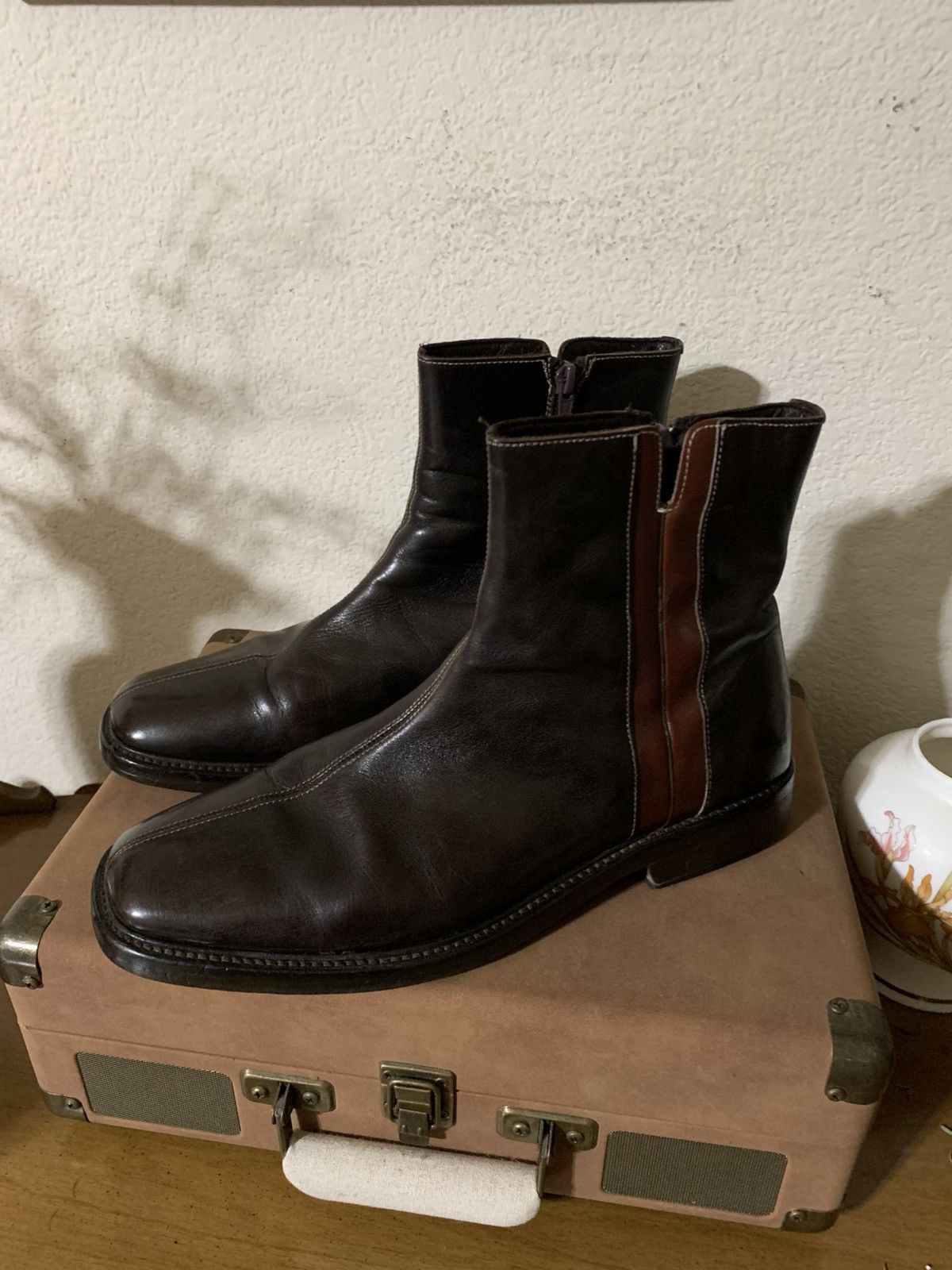 Gordon Rush Montecarlo Leather Zippered ankle boots Size US 9 / EU 42 - 3 Thumbnail