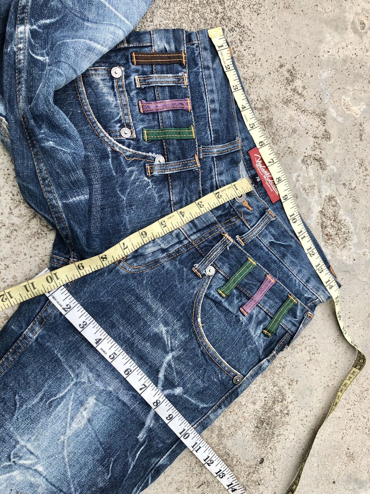 Japanese Brand ELECTRIC WASH DOUBLE WAIST BY NYLAUS JEANS Size US 29 - 6 Thumbnail