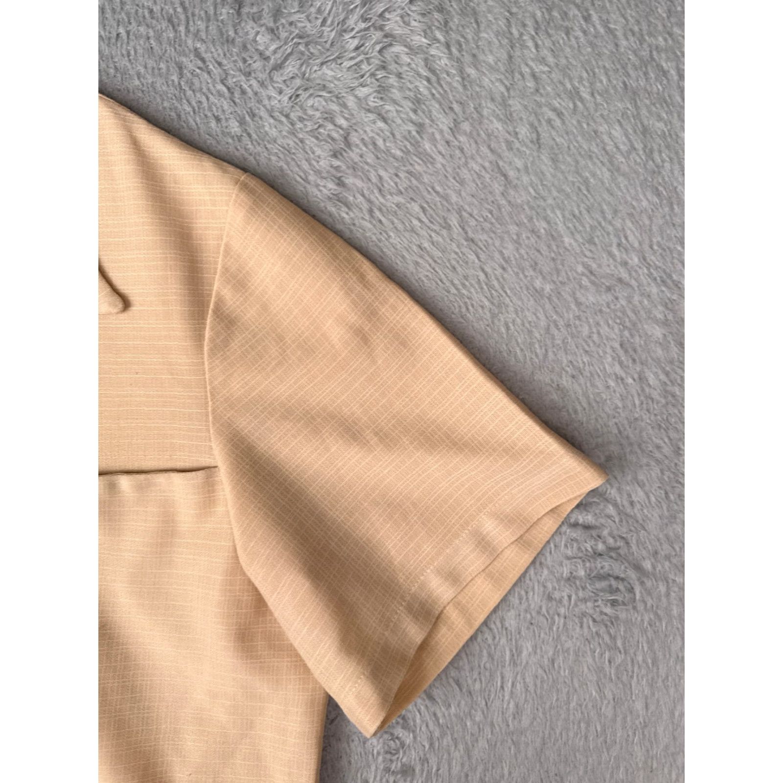 Vintage VINTAGE Mela Shirt Men Beige Short Sleeve Button-Up 3 Pocket Polyester Blend Aloha Beach Vacation XL Mens Size US XL / EU 56 / 4 - 2 Thumbnail