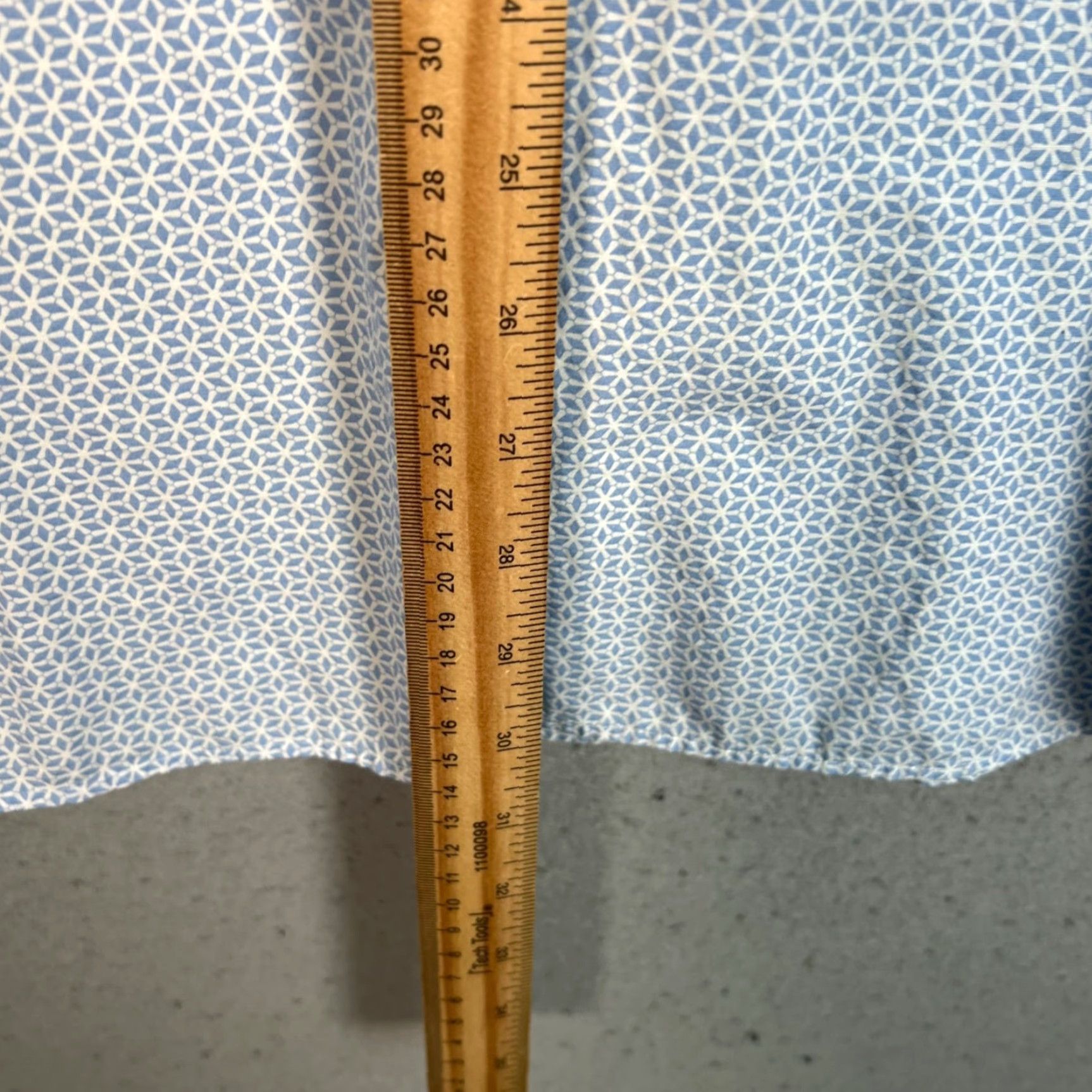 Ted Baker Ted Baker Endurance Mens Dress Shirt Geometric Pattern Blue 100% Cotton 16 34/35 Long Sleeve Button-Down Collared Regular Shirt Mens Size 42R - 7 Thumbnail