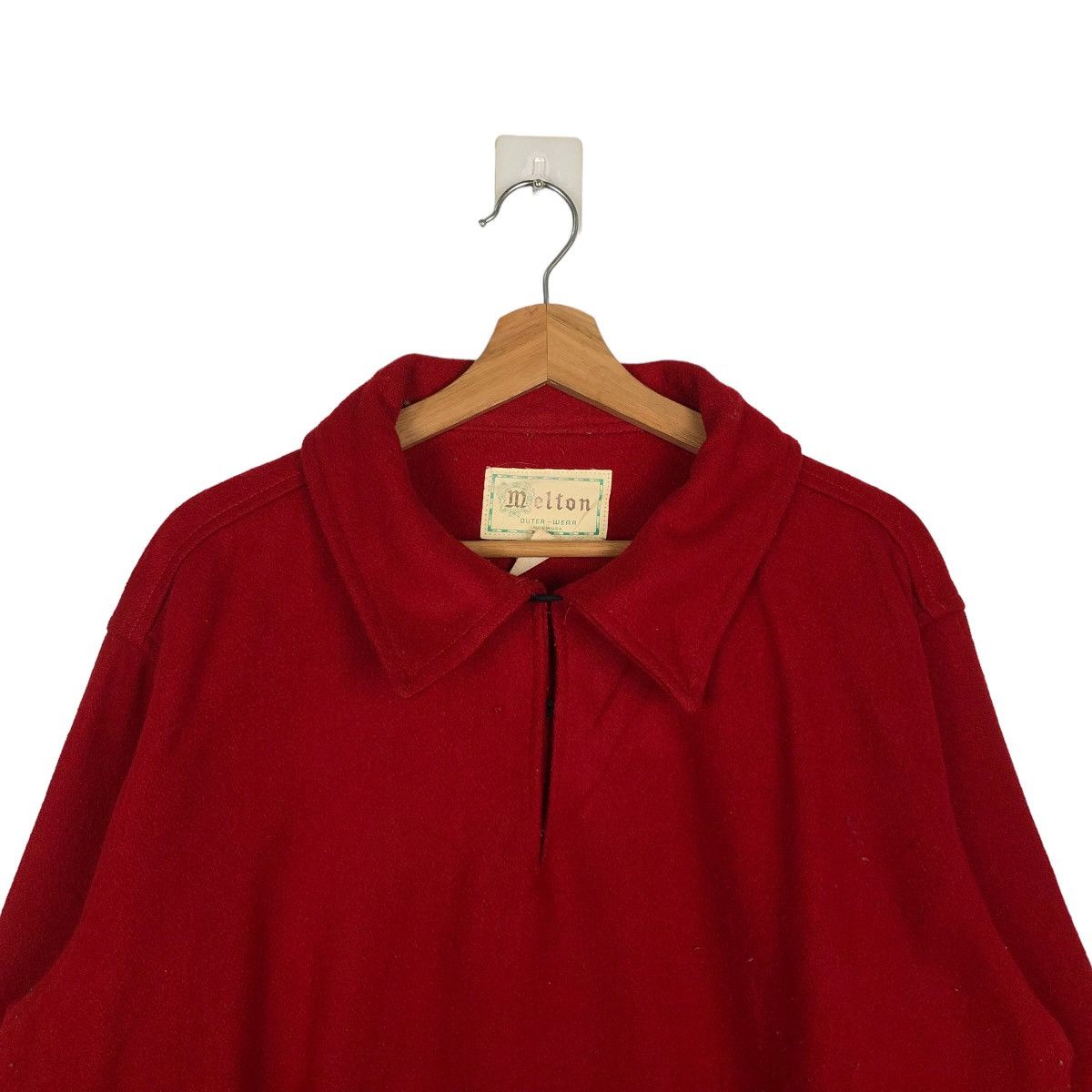 Japanese Brand VINTAGE WOOL HOODIE ANORAK MELTON MADE IN USA Size US L / EU 52-54 / 3 - 2 Thumbnail
