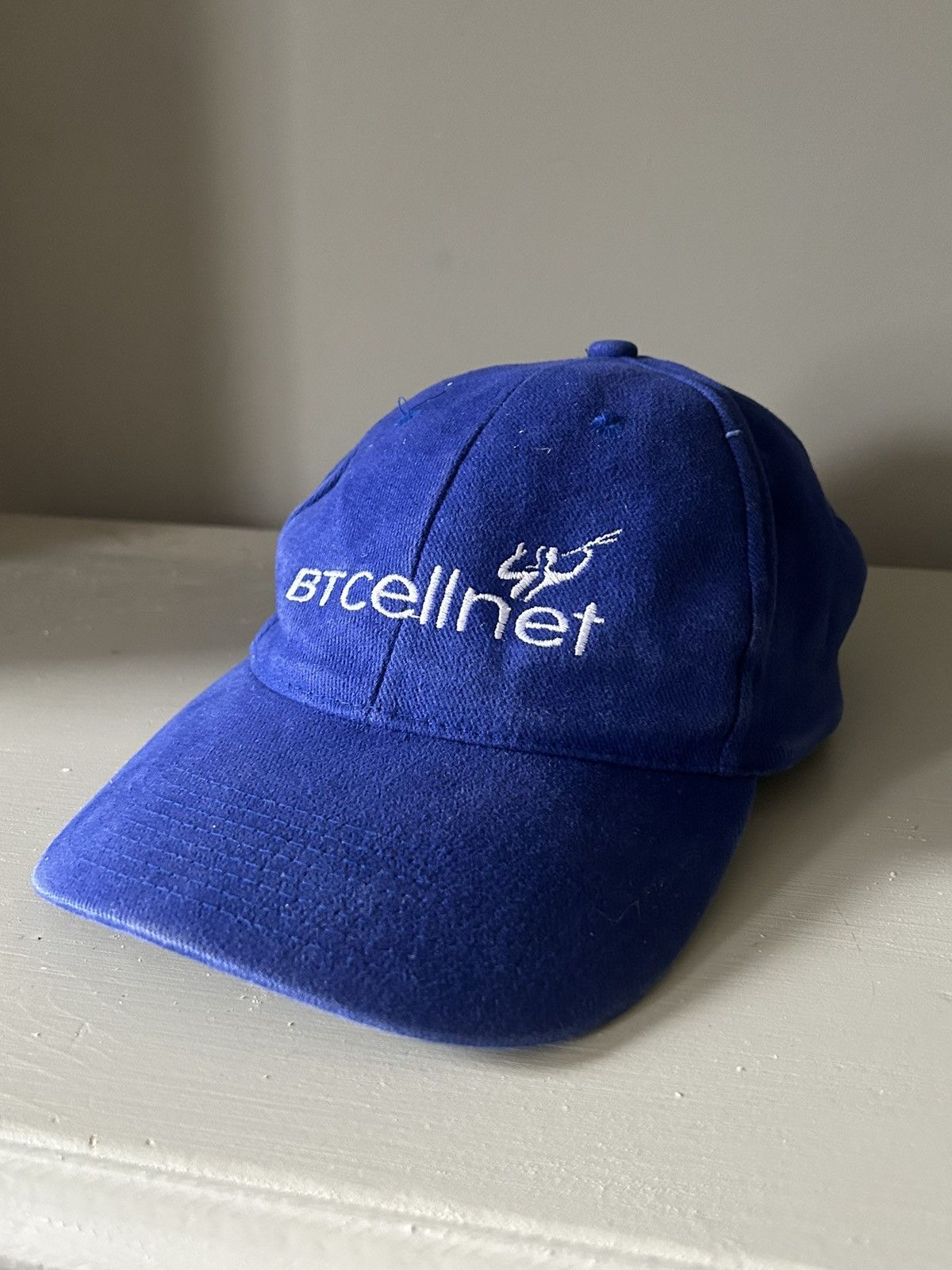 Vintage 1990s 2000s VINTAGE BLUE COTTON BT CELLNET BASEBALL CAP Size ONE SIZE - 1 Thumbnail