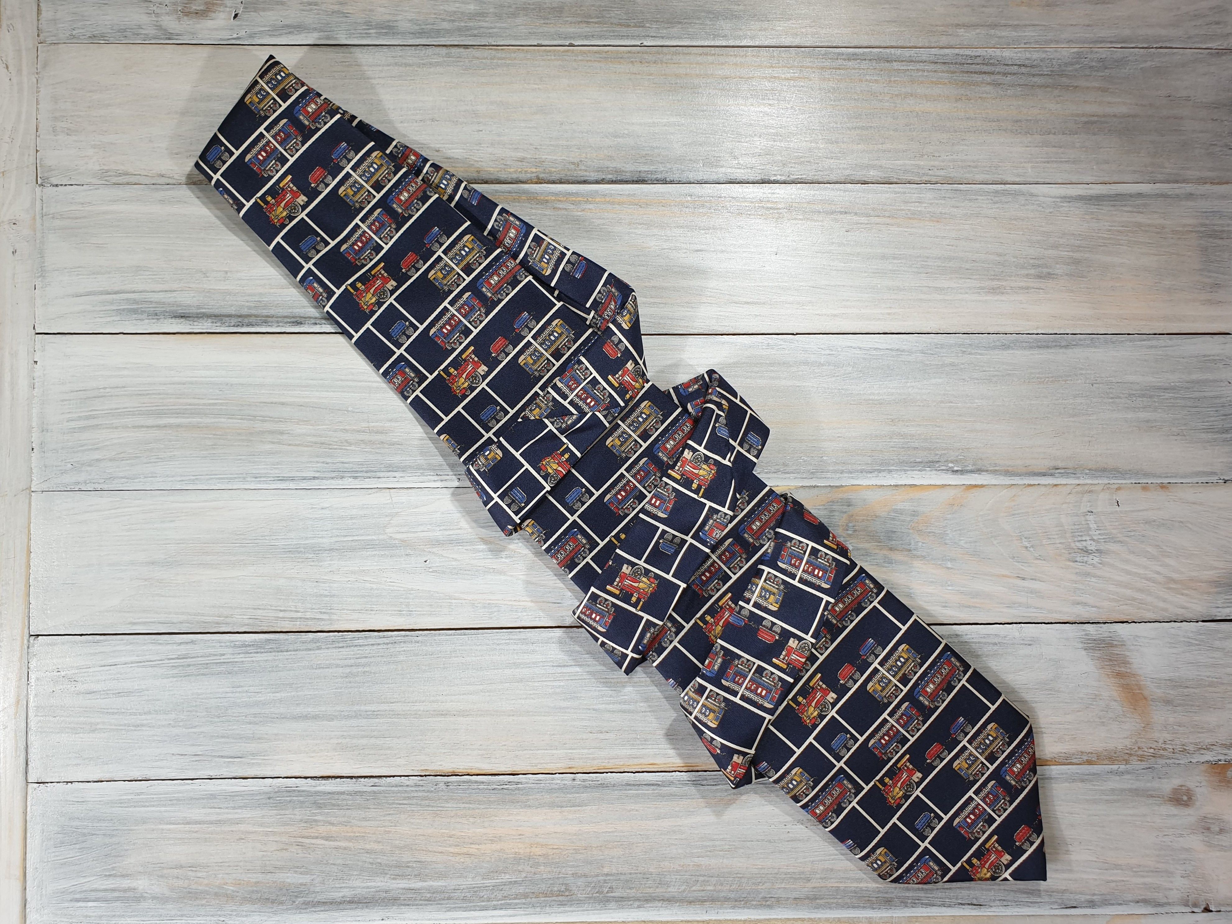 Other GATSBY International Silk Tie With Locomotives Made In Italy Size ONE SIZE - 2 Thumbnail
