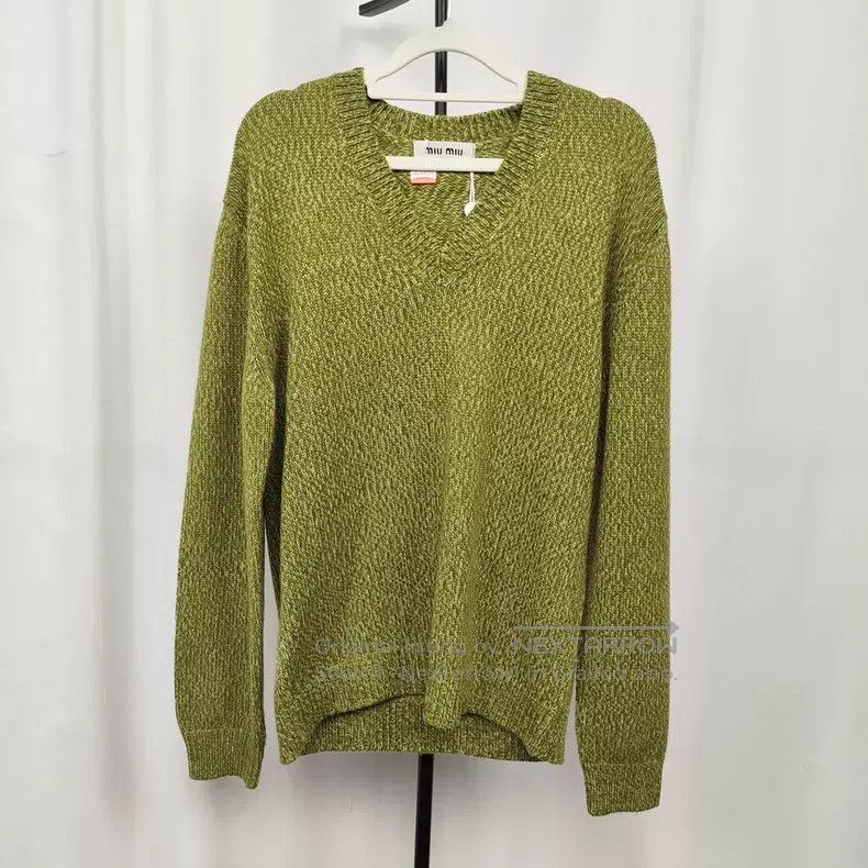 Miu Miu Miu Miu 36 Long sweater grass green Size S / US 4 / IT 40 - 1 Thumbnail