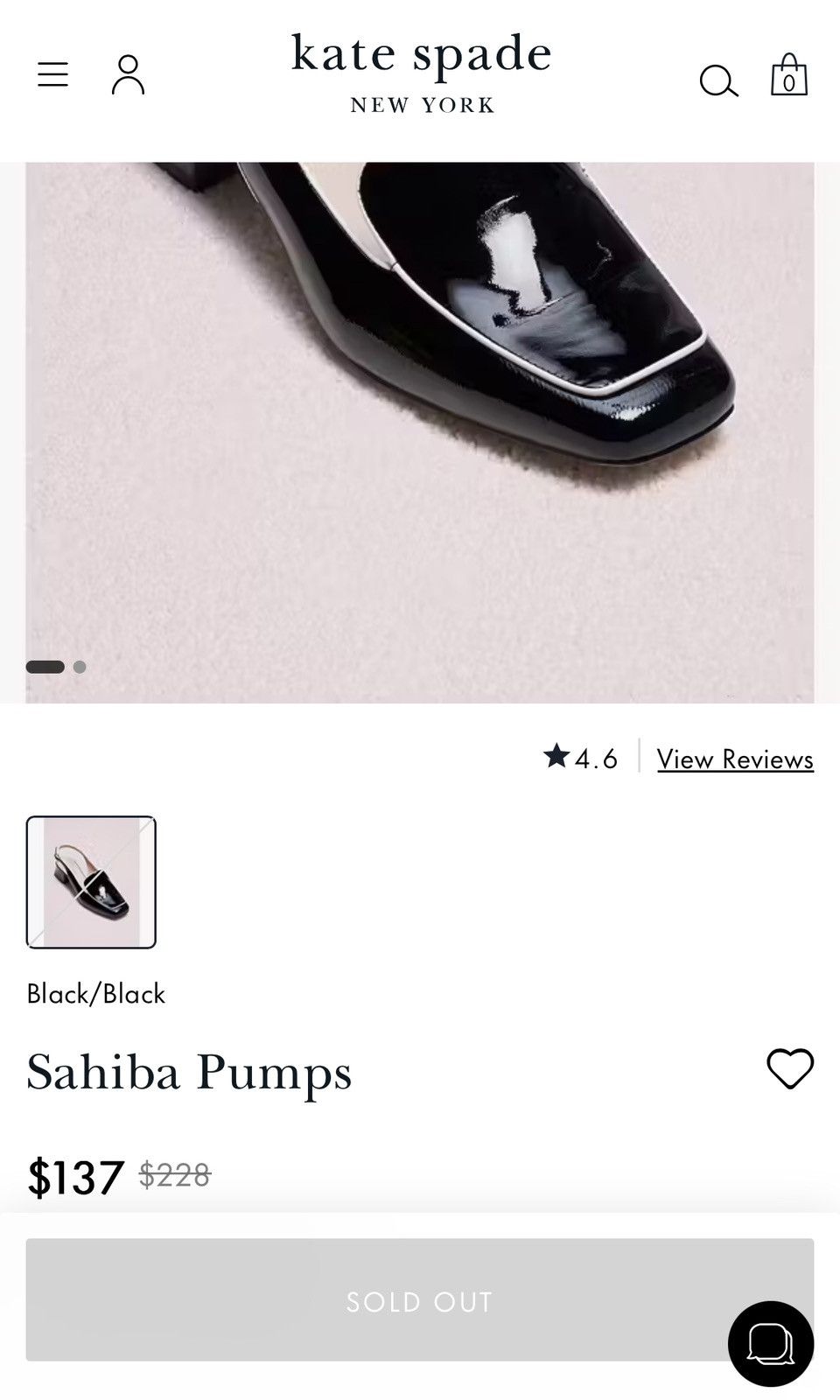 Kate Spade Kate Spade New York Patent Leather Sahiba Pumps Black 7.5 Size US 7.5 / IT 37.5 - 2 Thumbnail