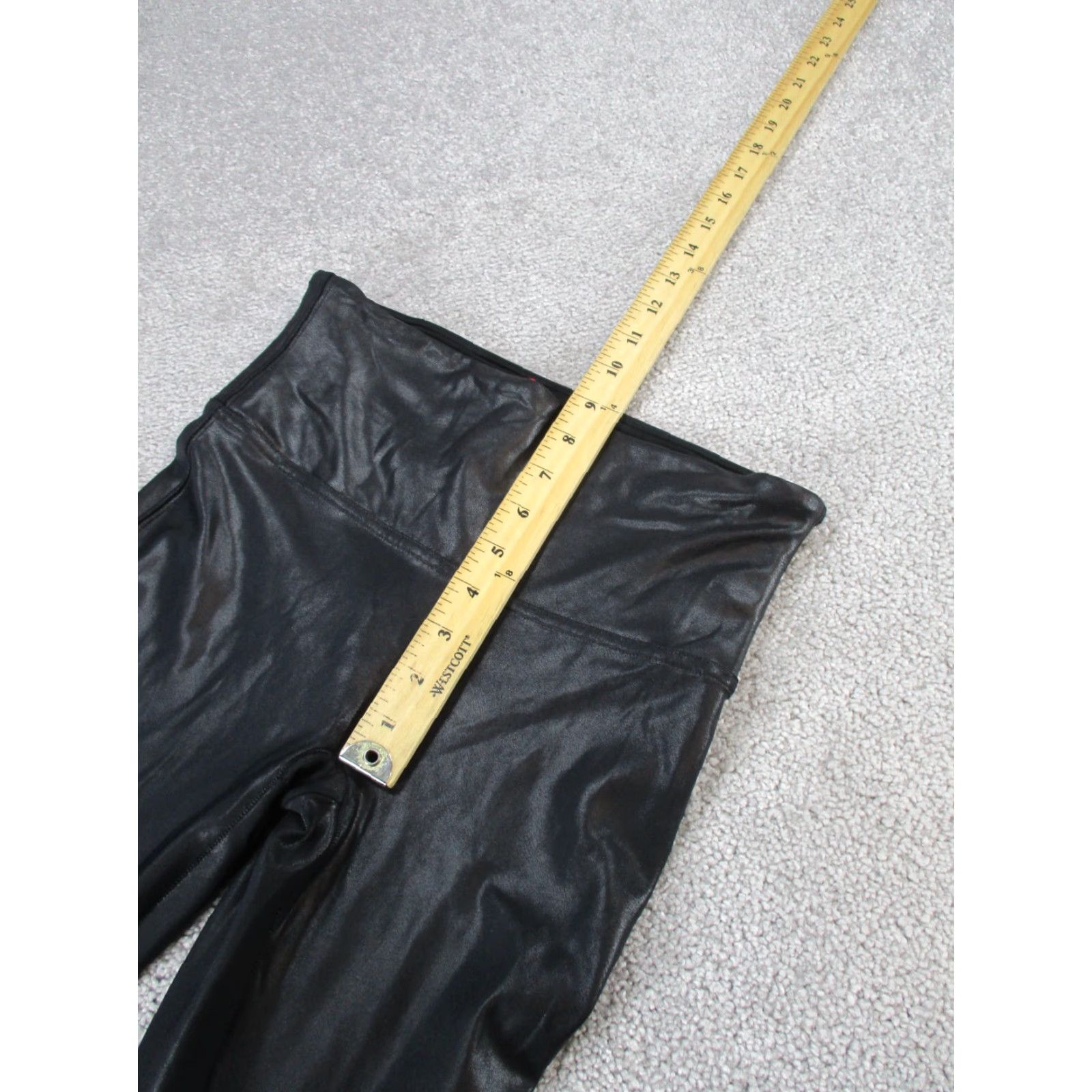 Spanx Spanx Leggings Womens Medium Black Faux Leather - Regular Size - Ankle, Solid, Classic, Shiny, Dance, Walking, Yoga - Brand Spanx Womens Size 32" / US 10 / IT 46 - 5 Thumbnail