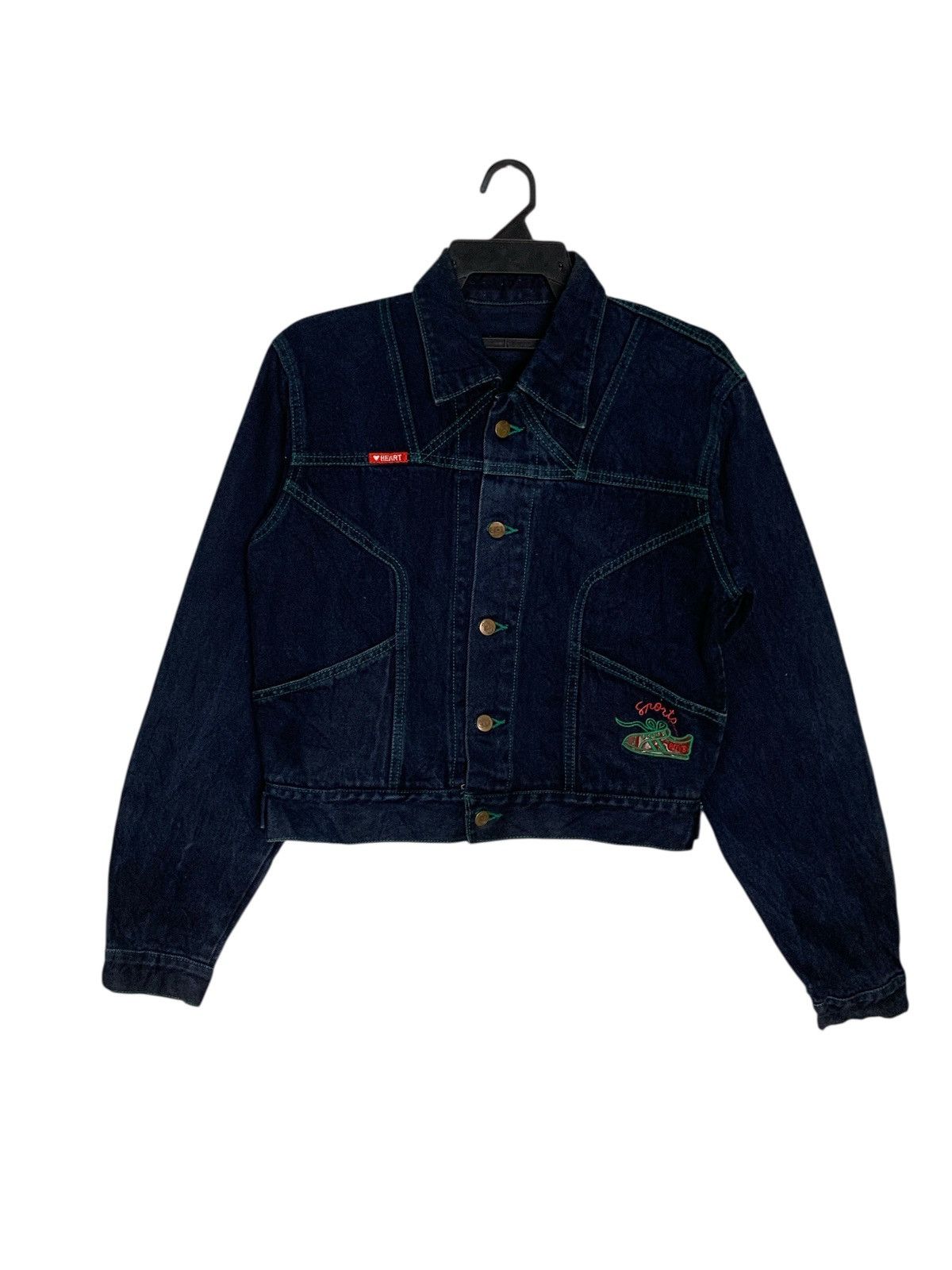 Japanese Brand Rare Design Heart Trucker Denim Jackets Size M / US 6-8 / IT 42-44 - 1 Thumbnail