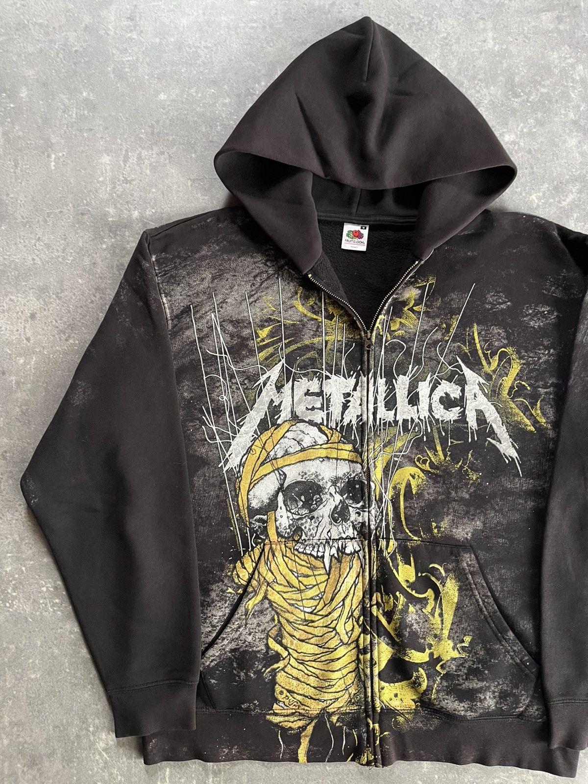 Metallica 2010 Metallica Pushead Printed Zip Hoodie M Vintage Band Size US M / EU 48-50 / 2 - 3 Thumbnail