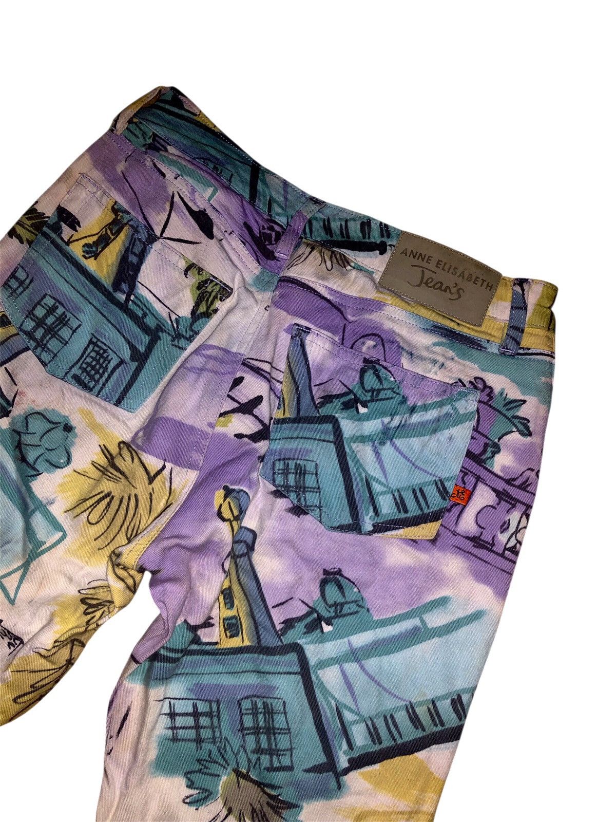 Designer × Japanese Brand × Jean Paul Gaultier ANNE ELISABETH DENIN JEANS FULL PRINT Size 28" / US 6 / IT 42 - 12 Thumbnail