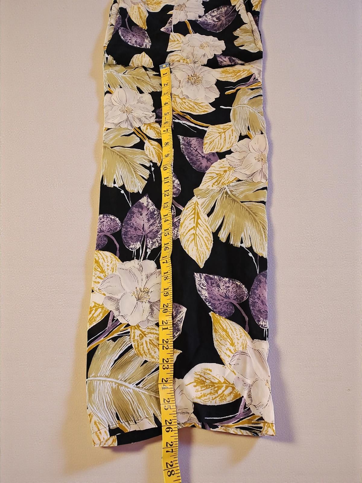 Other David Dart Women's Floral Rayon Wide-Leg Pants Medium Size 32" / US 10 / IT 46 - 6 Thumbnail