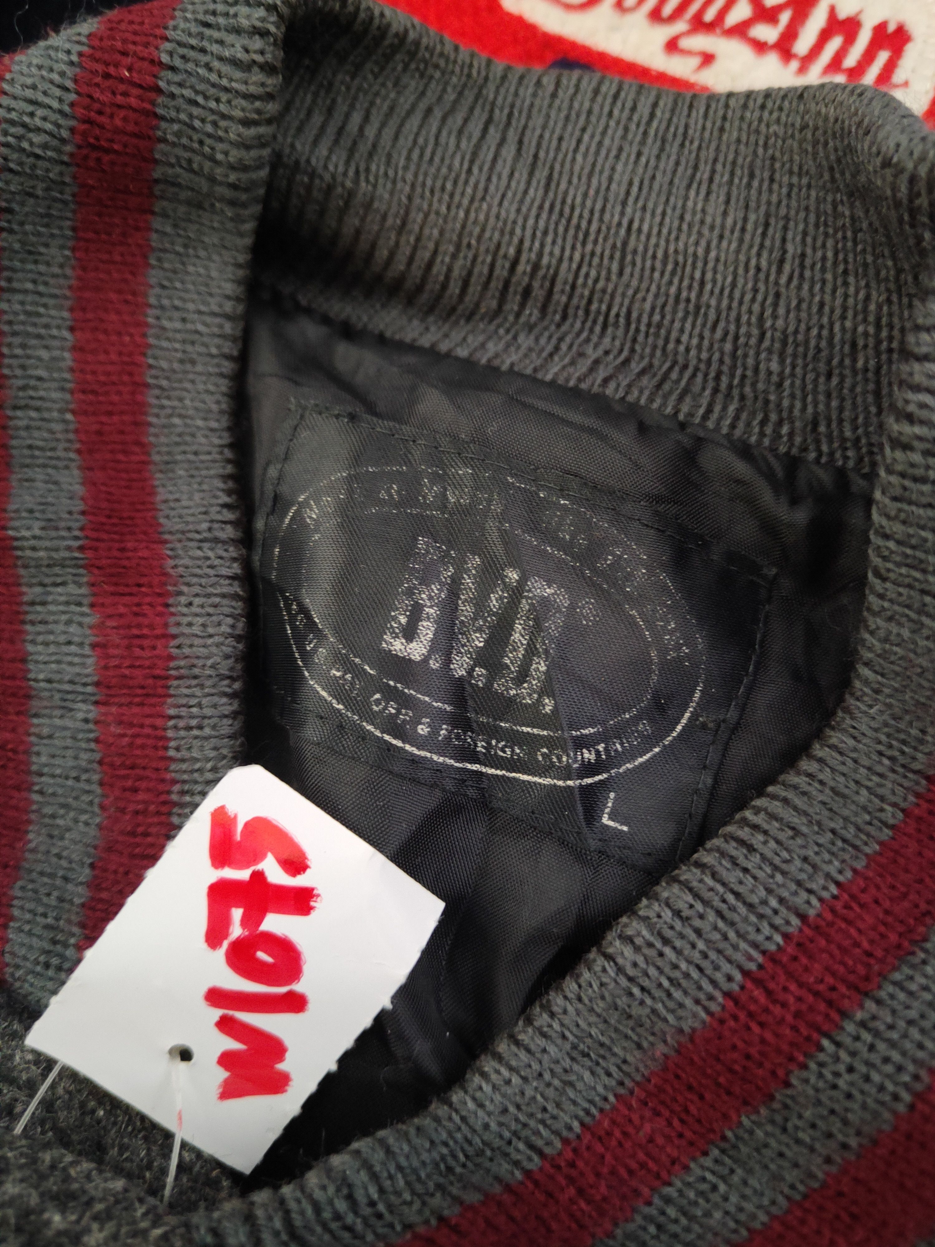 Japanese Brand B.V.D Dark Gray vintage Varsity Jackets #W1075 Size US L / EU 52-54 / 3 - 13 Thumbnail