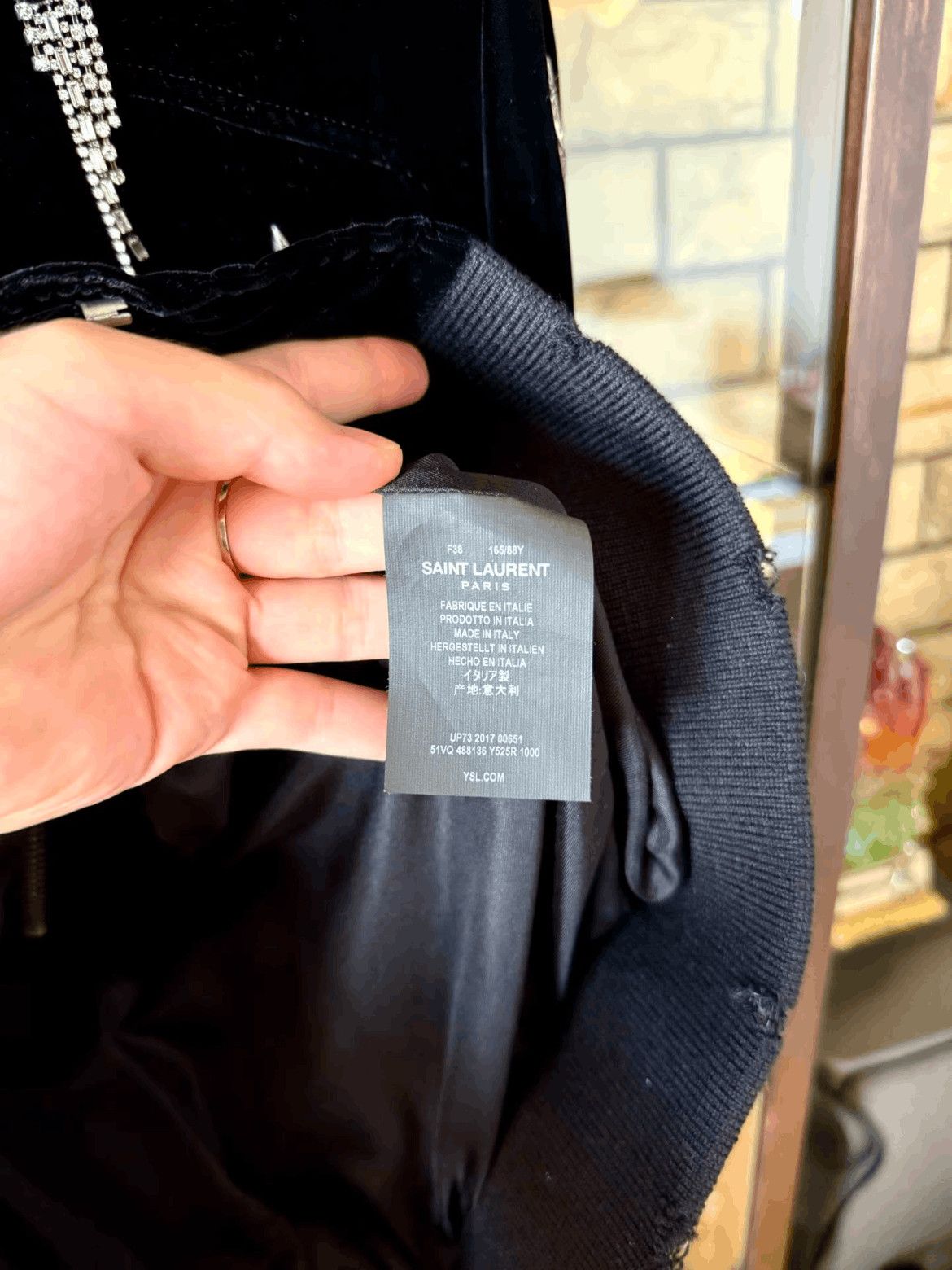 Saint Laurent Paris F38 Saint Laurent Paris 17AW Runway Velvet Crystal Jacket Size US S / EU 44-46 / 1 - 5 Thumbnail