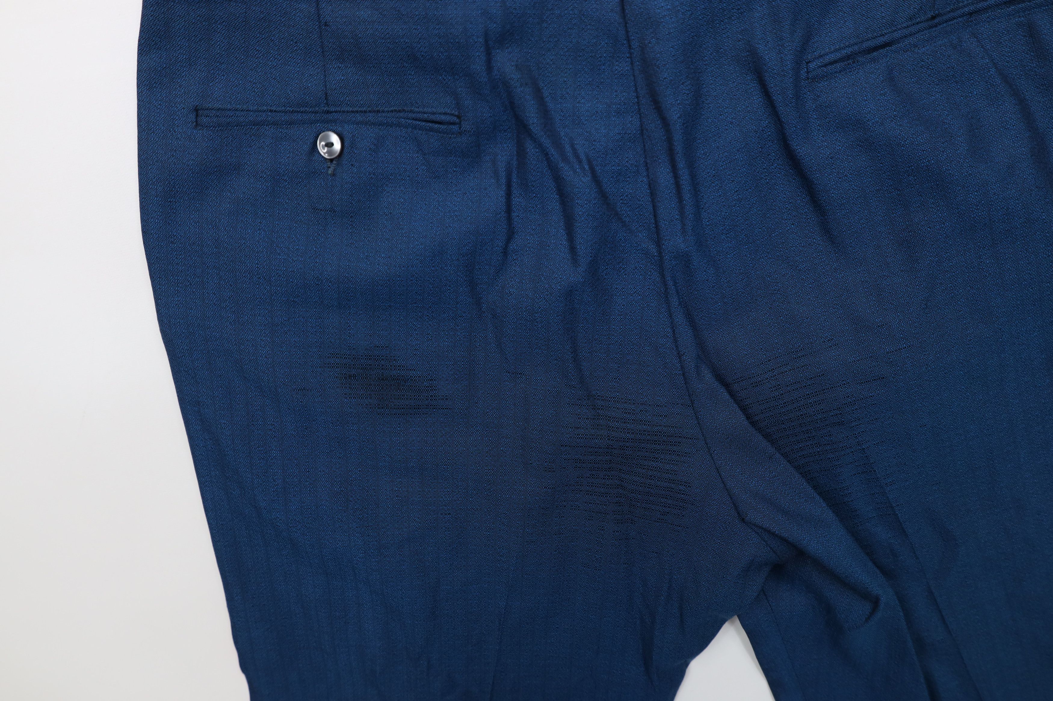 Vintage Vintage 50s Streetwear Gabardine Knit Chino Pants Blue USA Size US 34 / EU 50 - 14 Thumbnail