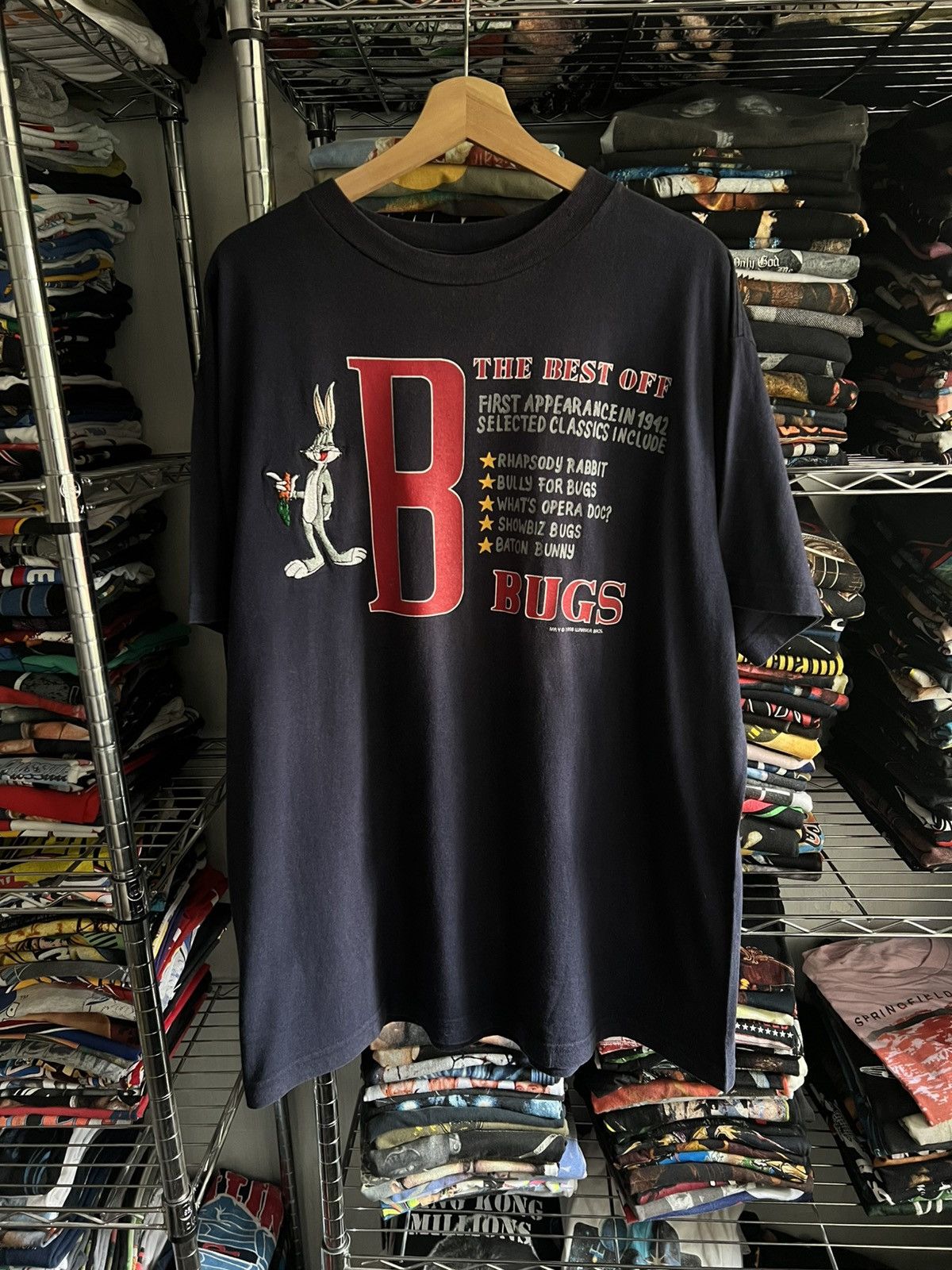 Vintage 1998 Looney Tunes The Best Off Bugs Bunny Embroidered Tee Size US XL / EU 56 / 4 - 1 Thumbnail