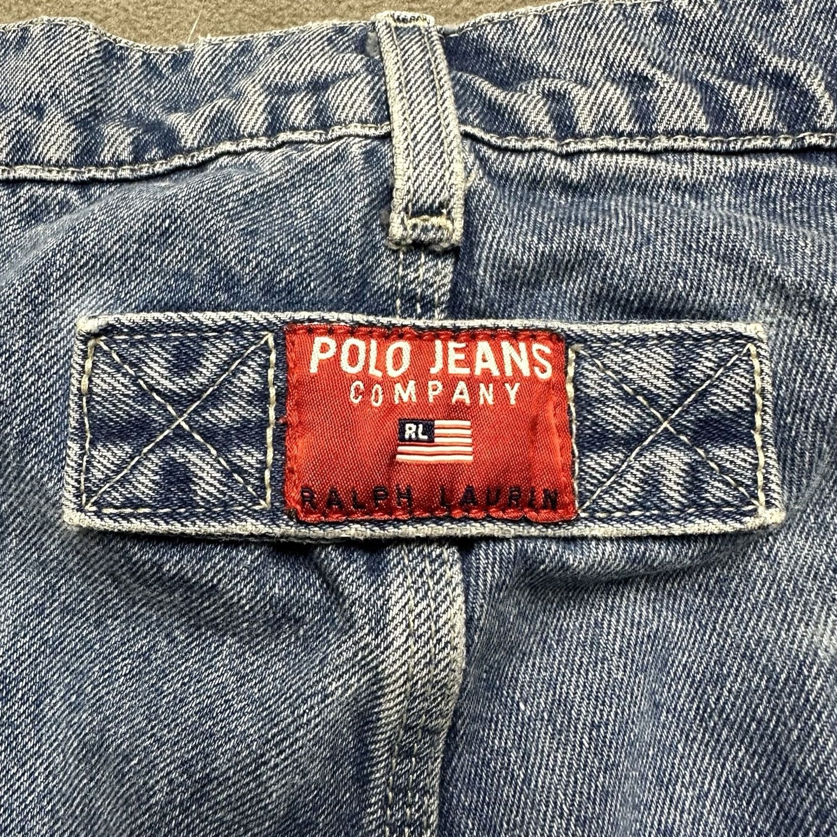 Polo Ralph Lauren VINTAGE Polo Ralph Lauren Jeans Mens 38x32 Carpenter Painter Pant Blue 90s Baggy Relaxed Fit Solid Denim Size US M / EU 48-50 / 2 - 7 Thumbnail