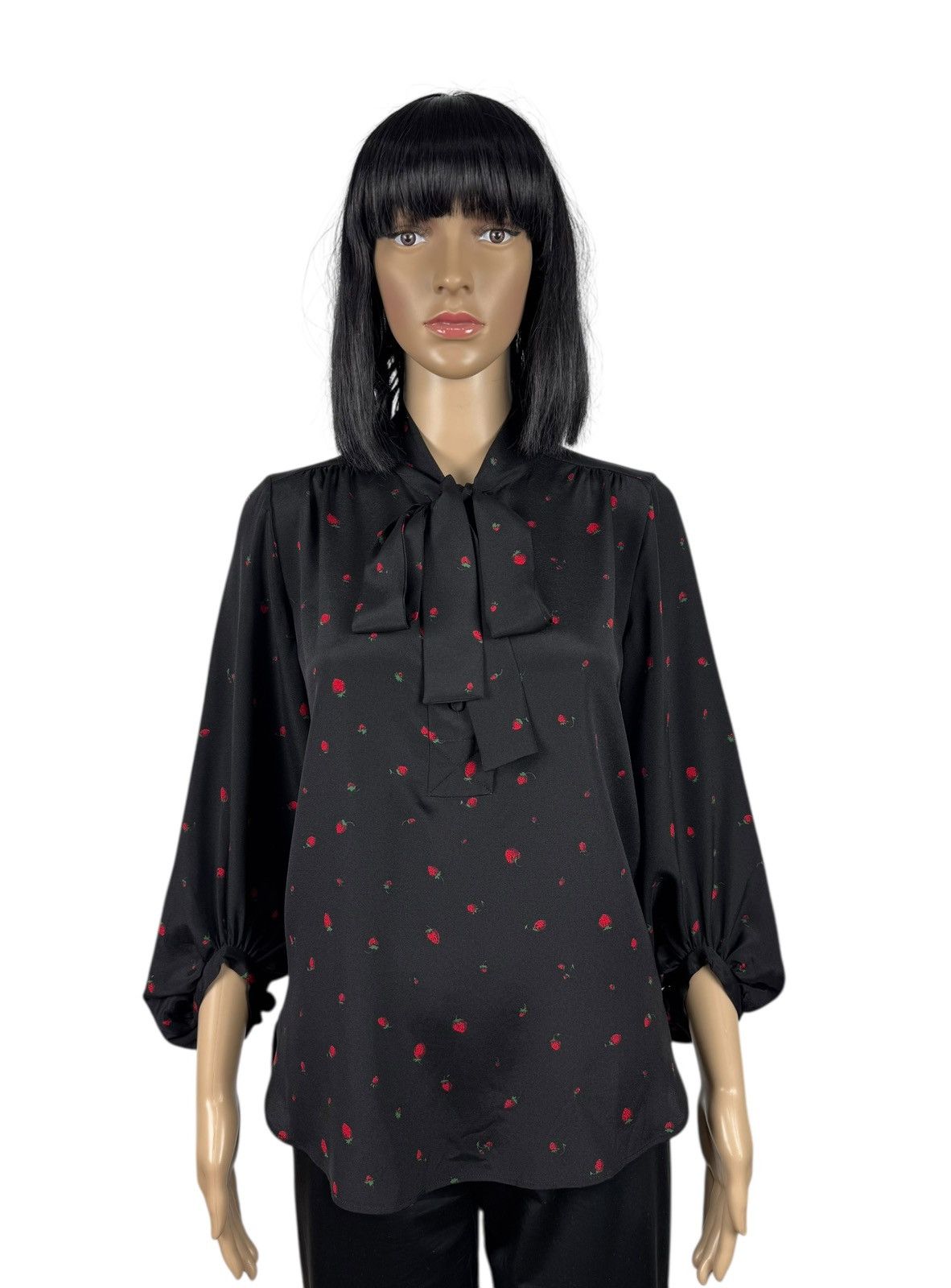 CHINTI & PARKER Chinti & Parker Silk Blouse Button Up Strawberries Printed Size S / US 4 / IT 40 - 1 Thumbnail