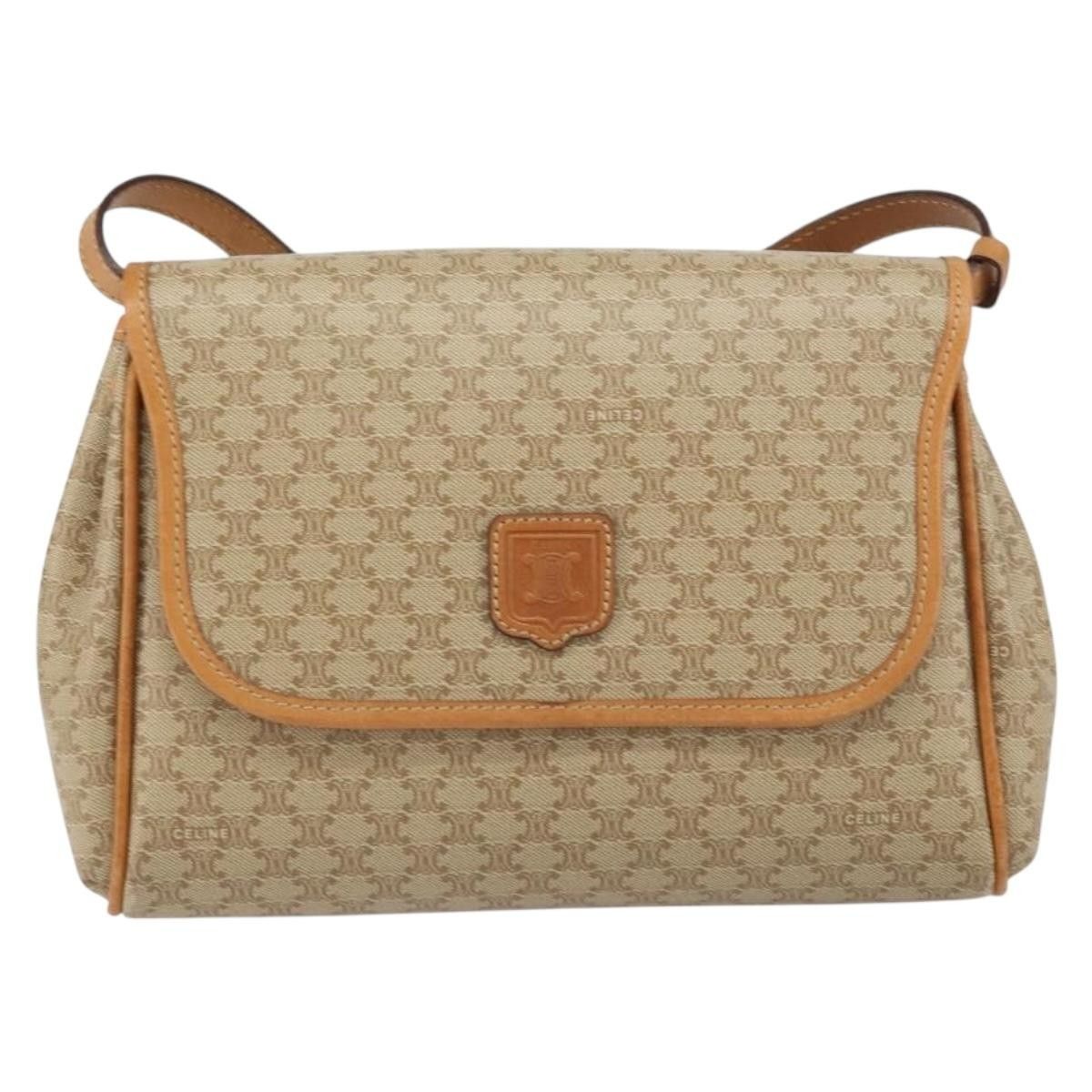 Celine Celine Vintage Macadam Shoulder Bag Canvas and Leather Size ONE SIZE - 1 Thumbnail