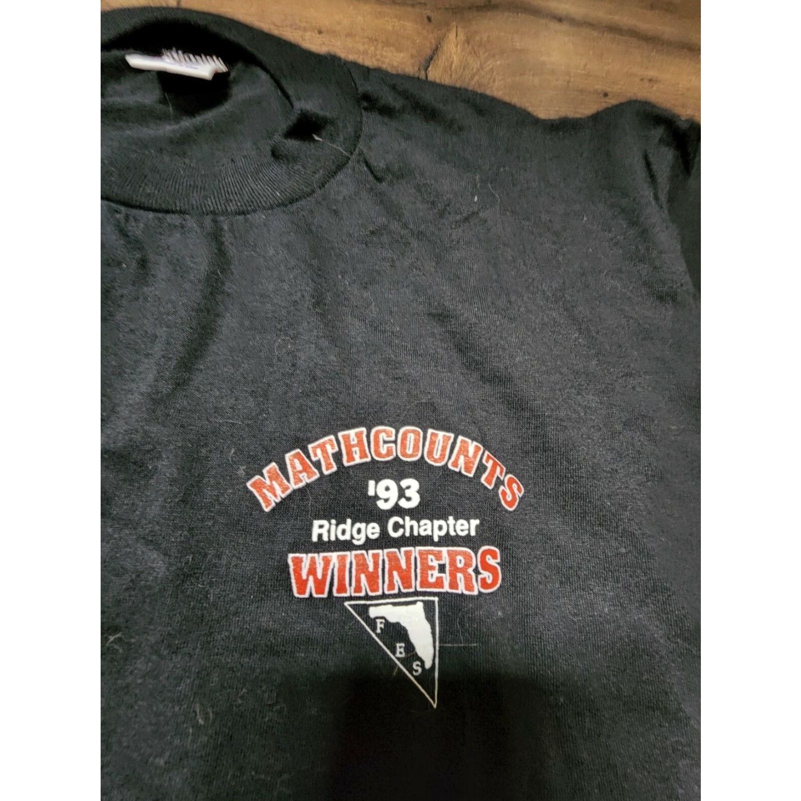 Jerzees VINTAGE 1993 FL State Math Champions Graphic Tee Mens XL Black Cotton Blend Size US XL / EU 56 / 4 - 4 Thumbnail