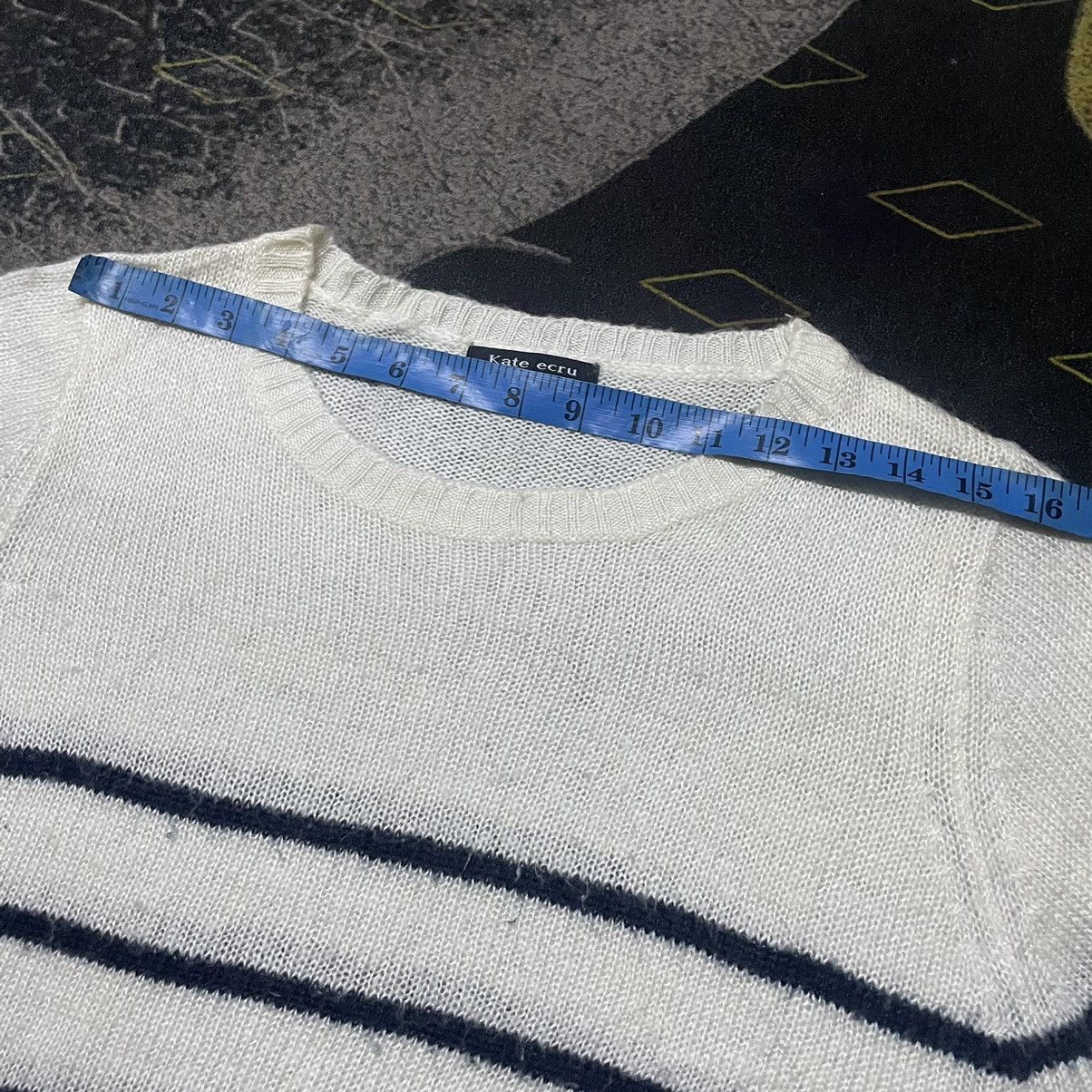 Japanese Brand × Vintage 💥Kate Ecru Stripe Knit Sweater Kurt Cobain Style Size M / US 6-8 / IT 42-44 - 4 Thumbnail
