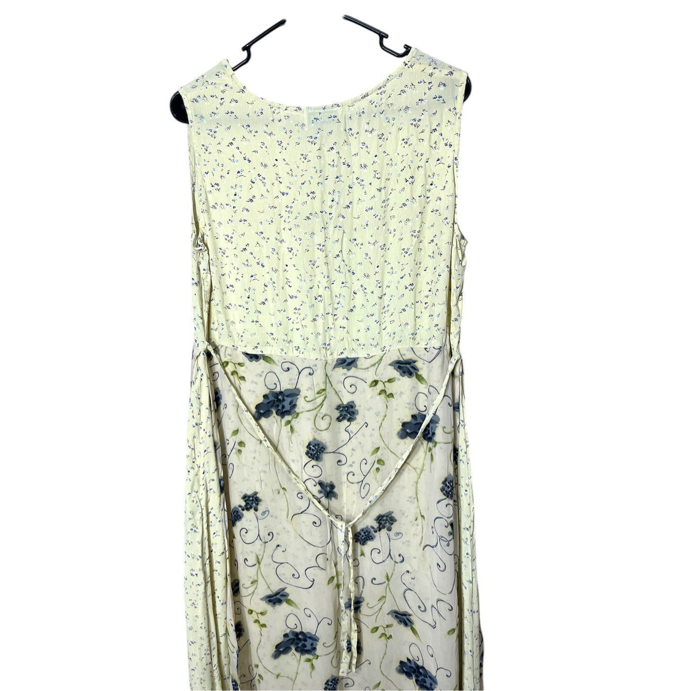 Other Vintage Indira 90s Y2K Yellow Floral Print Dress Size Large Size L / US 10 / IT 46 - 8 Thumbnail