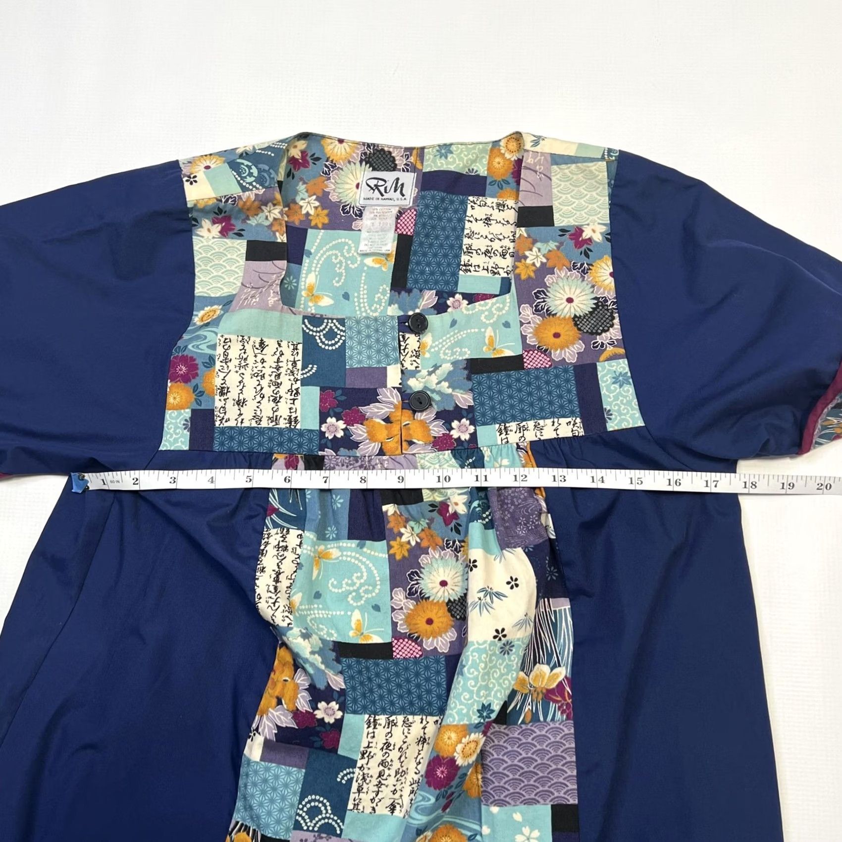 Vintage RM Dress Womens Large Floral Patchwork Hawaiian Button Front Made USA Pockets Size S / US 4 / IT 40 - 6 Thumbnail