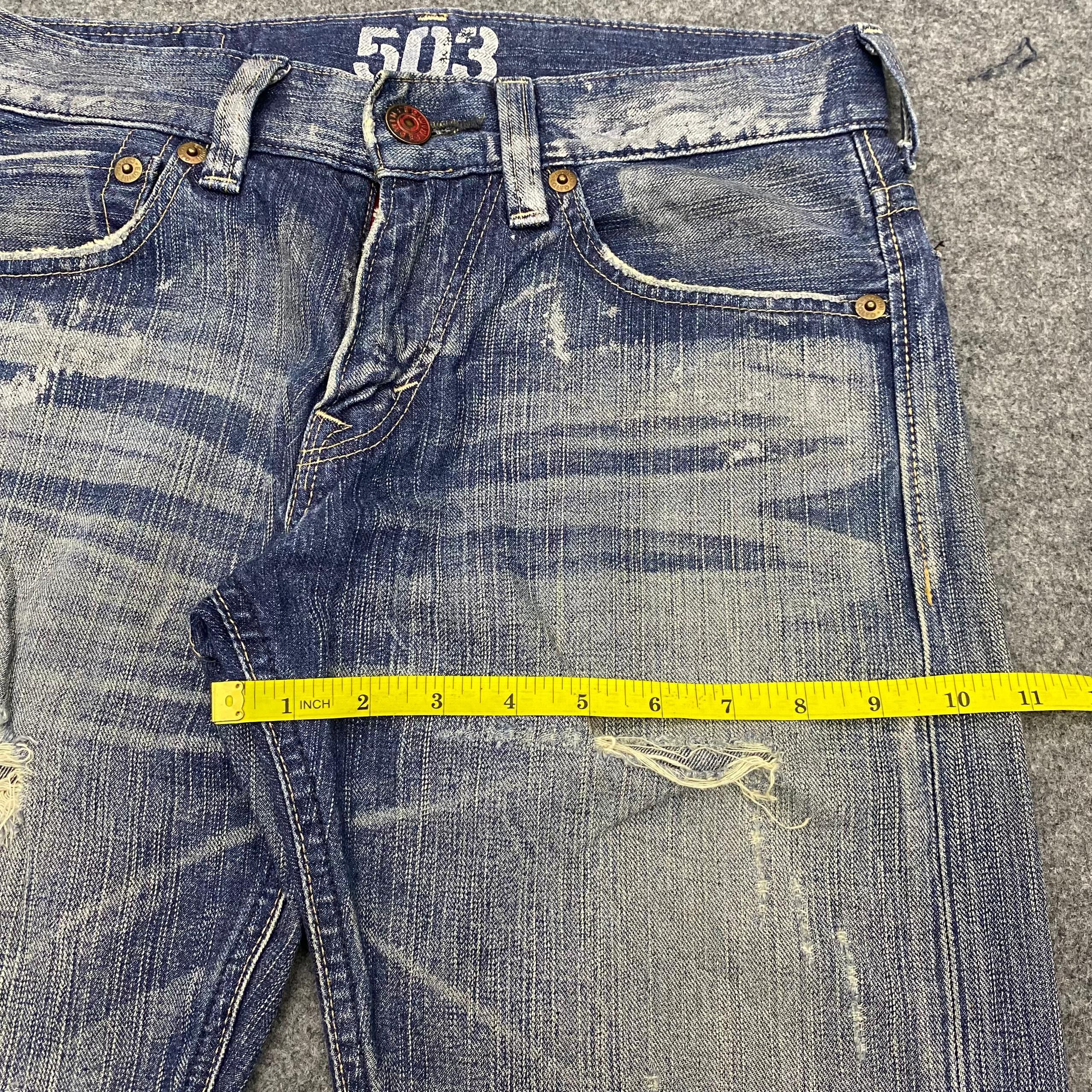Edwin 💥Best Offer💥Vintage Edwin 503 Blue Trip Distressed Denim Size US 32 / EU 48 - 5 Thumbnail