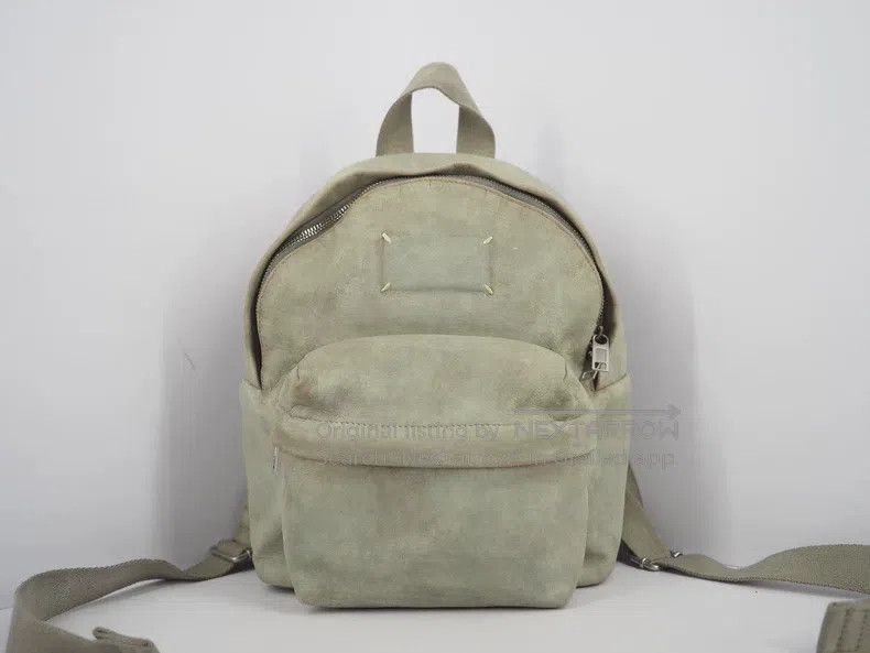 Maison Margiela Maison Margiela Gray-green distressed mini backpack Size ONE SIZE - 1 Thumbnail