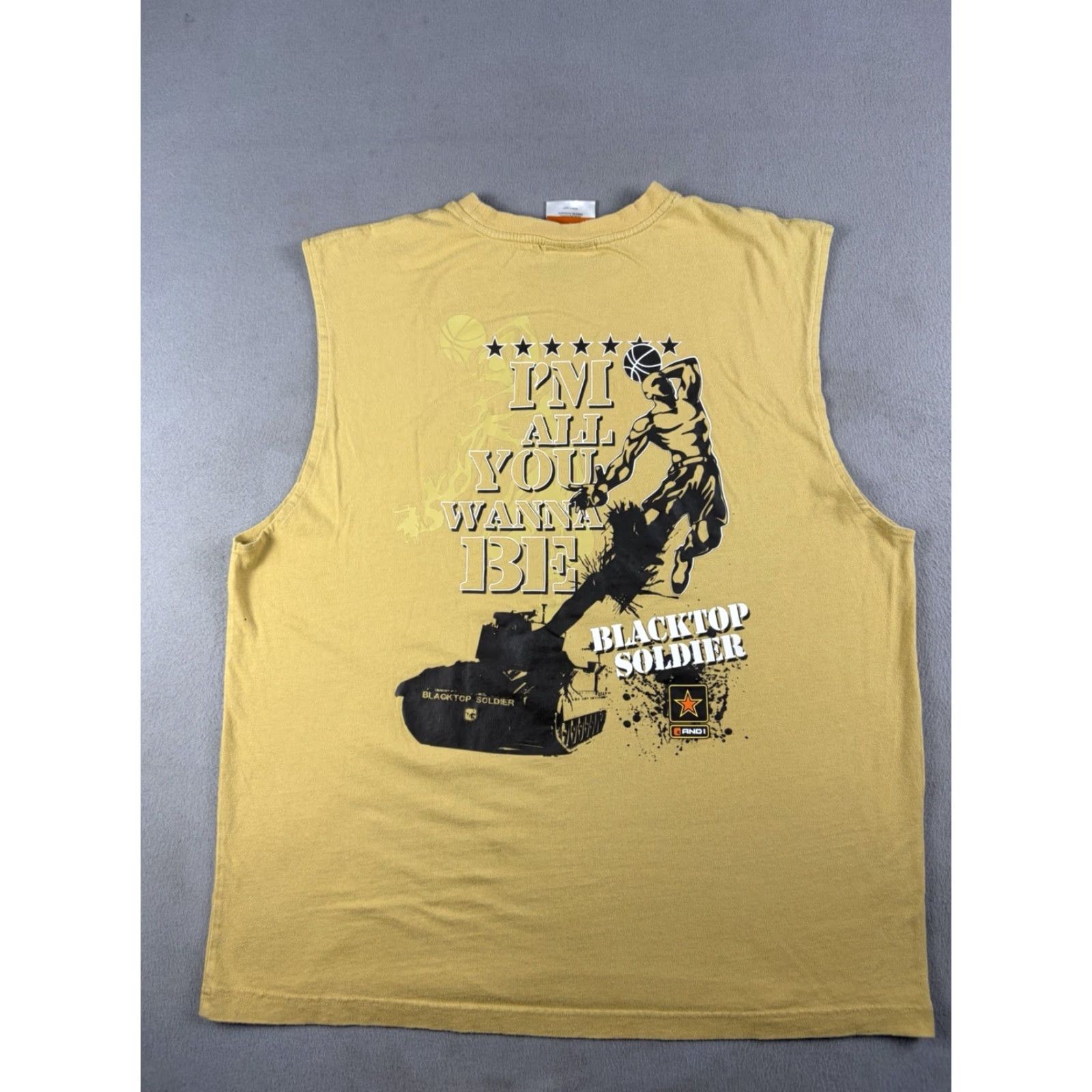 Vintage VINTAGE AND1 Trash Talk Basketball Shirt Sleeveless XL Mens Brown Crew Neck Graphic Print Parody Fun Shirt Size US XL / EU 56 / 4 - 5 Thumbnail