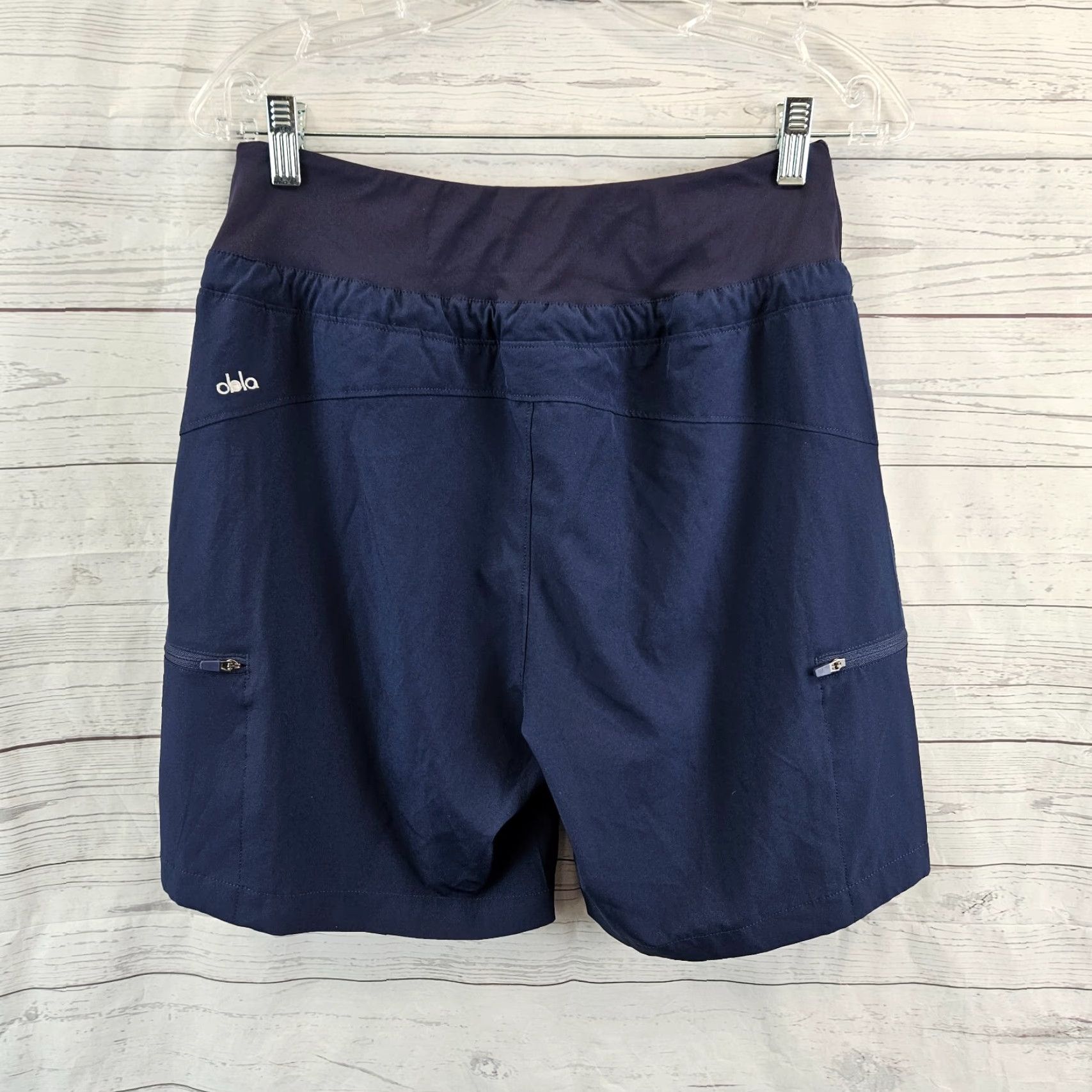 Vintage Obla Womens Shorts Sz Medium Blue Zip Pickets Drawstring High Rise Size 32" / US 10 / IT 46 - 3 Thumbnail