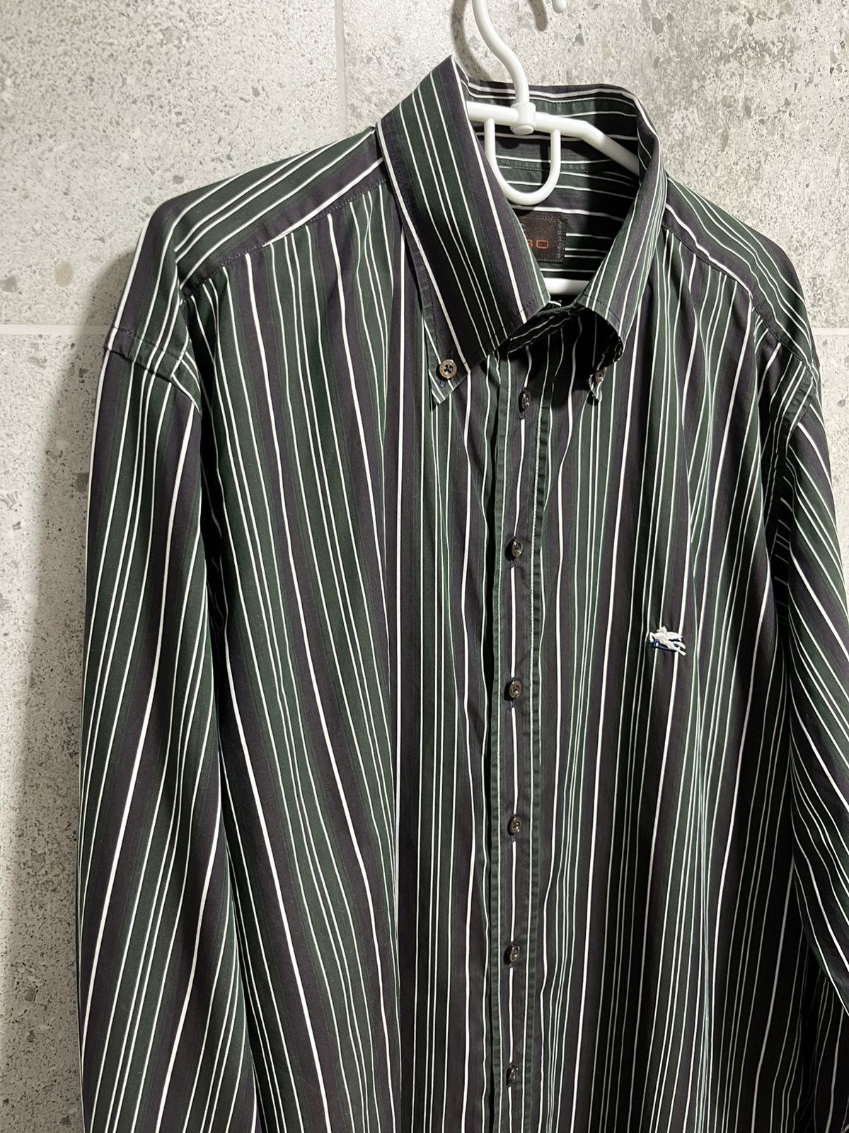 Etro × Vintage Etro Shirt Black Striped Men Size 43 Size US M / EU 48-50 / 2 - 5 Thumbnail