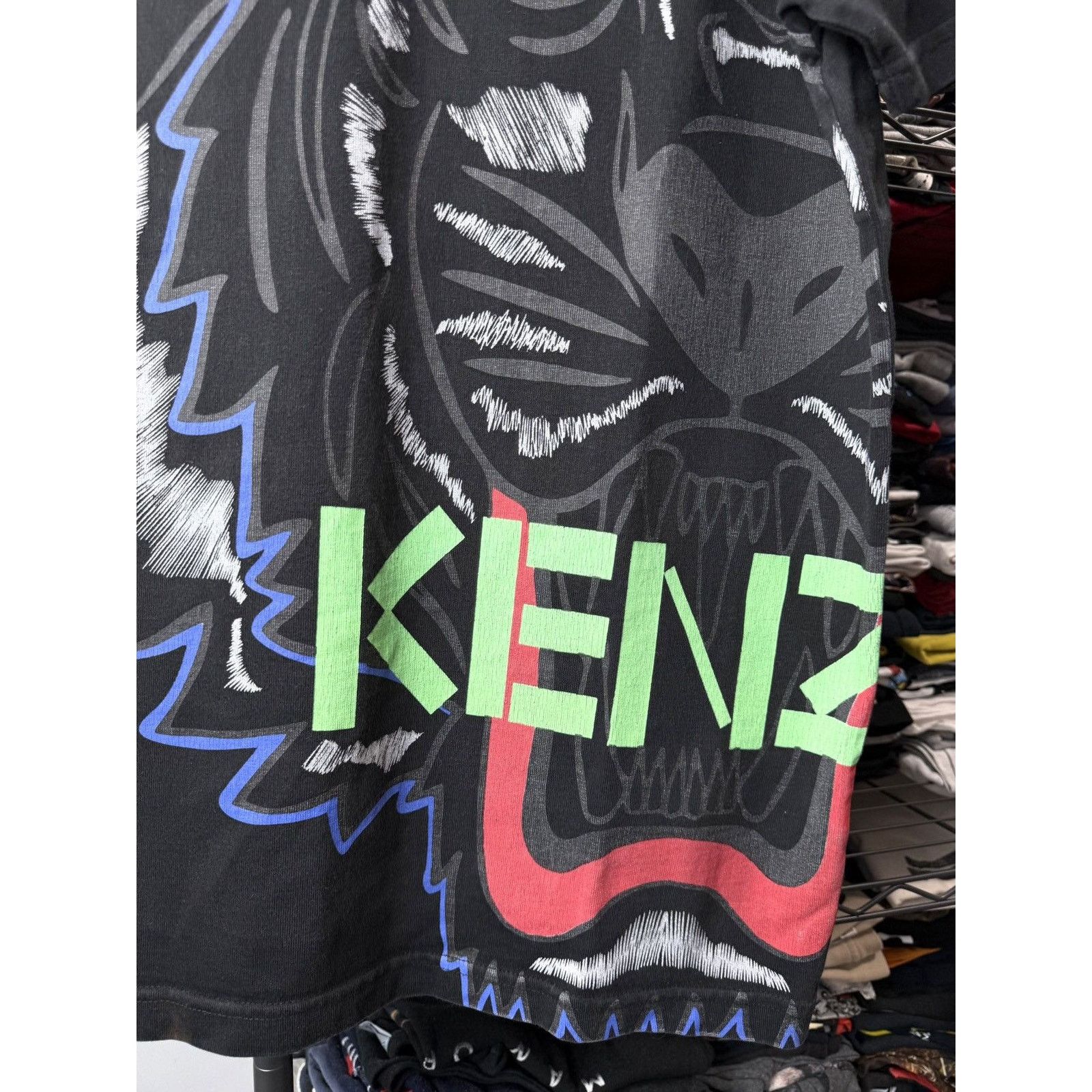 Kenzo Kenzo Paris Tiger Full Print T Shirt Size US XL / EU 56 / 4 - 4 Thumbnail