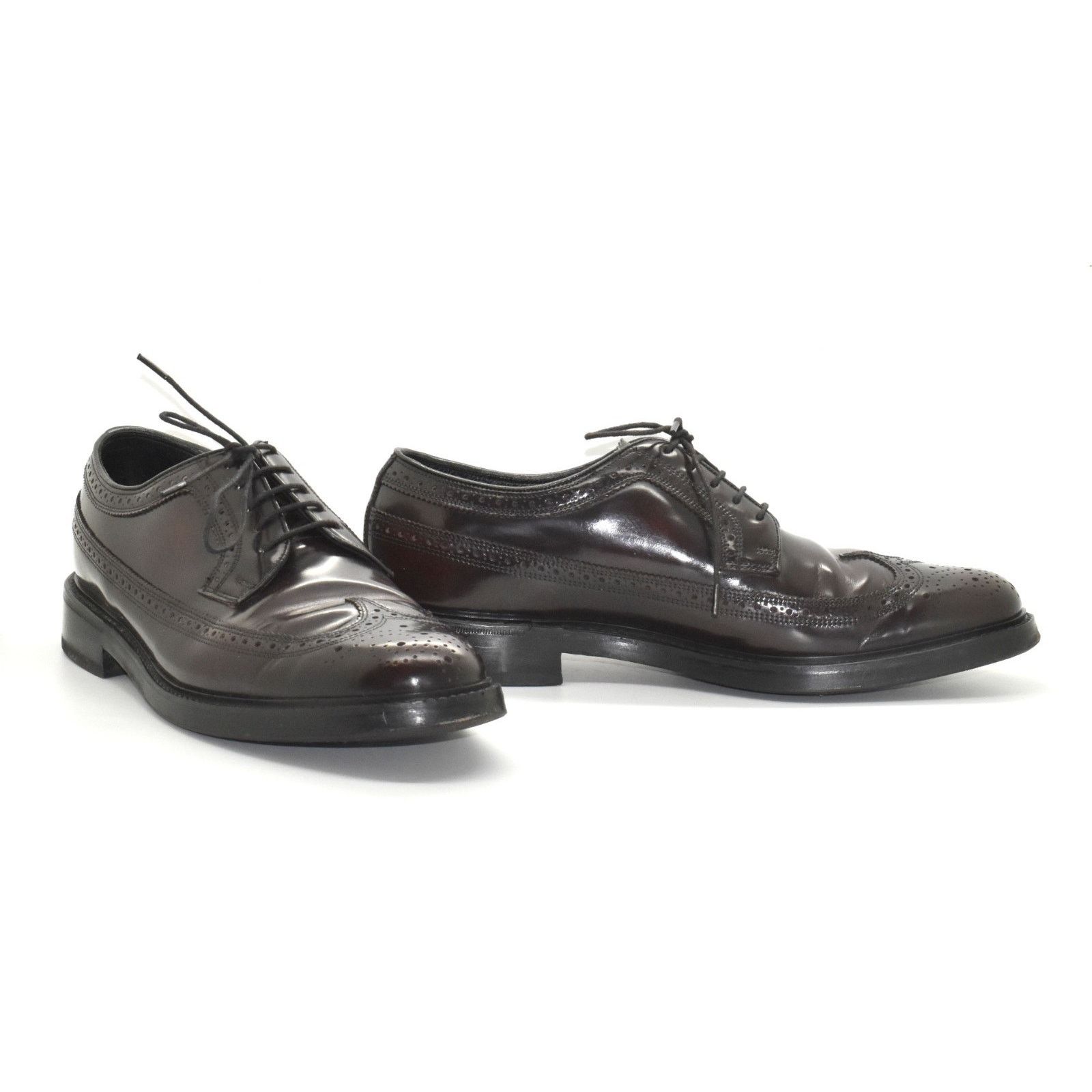 Florsheim FLORSHEIM Burgundy Leather Wingtip Oxfords Shoes Size 8.5 D Size US 8.5 / EU 41-42 - 1 Thumbnail