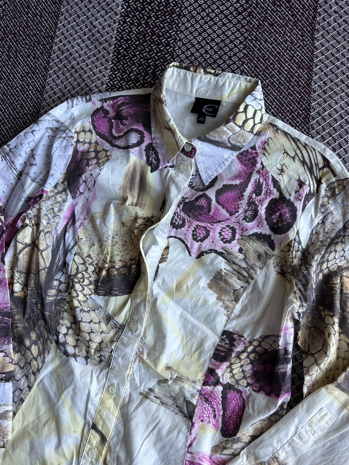 Just Cavalli Vintage Roberto Cavalli Luxury Women Shirt Solid Style Sz 46 Size L / US 10 / IT 46 - 8 Thumbnail