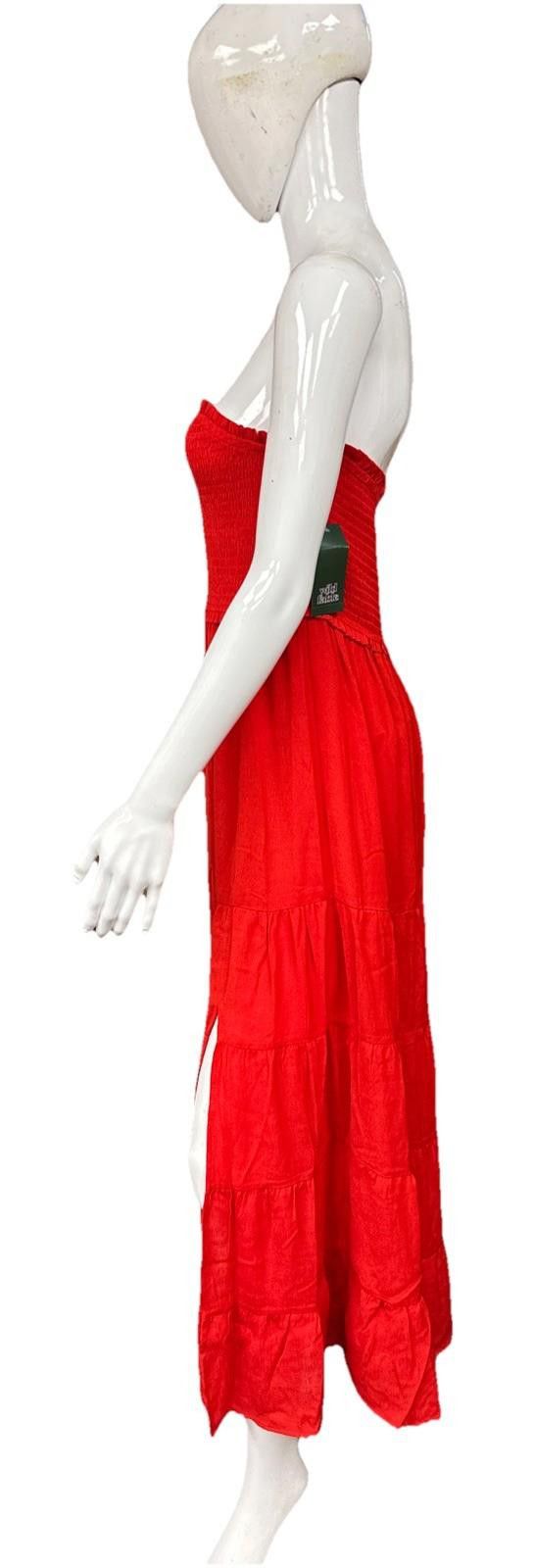 Other Wild Fable Red Tube Top Flare Dress Sundress Medium New Size M / US 6-8 / IT 42-44 - 4 Thumbnail