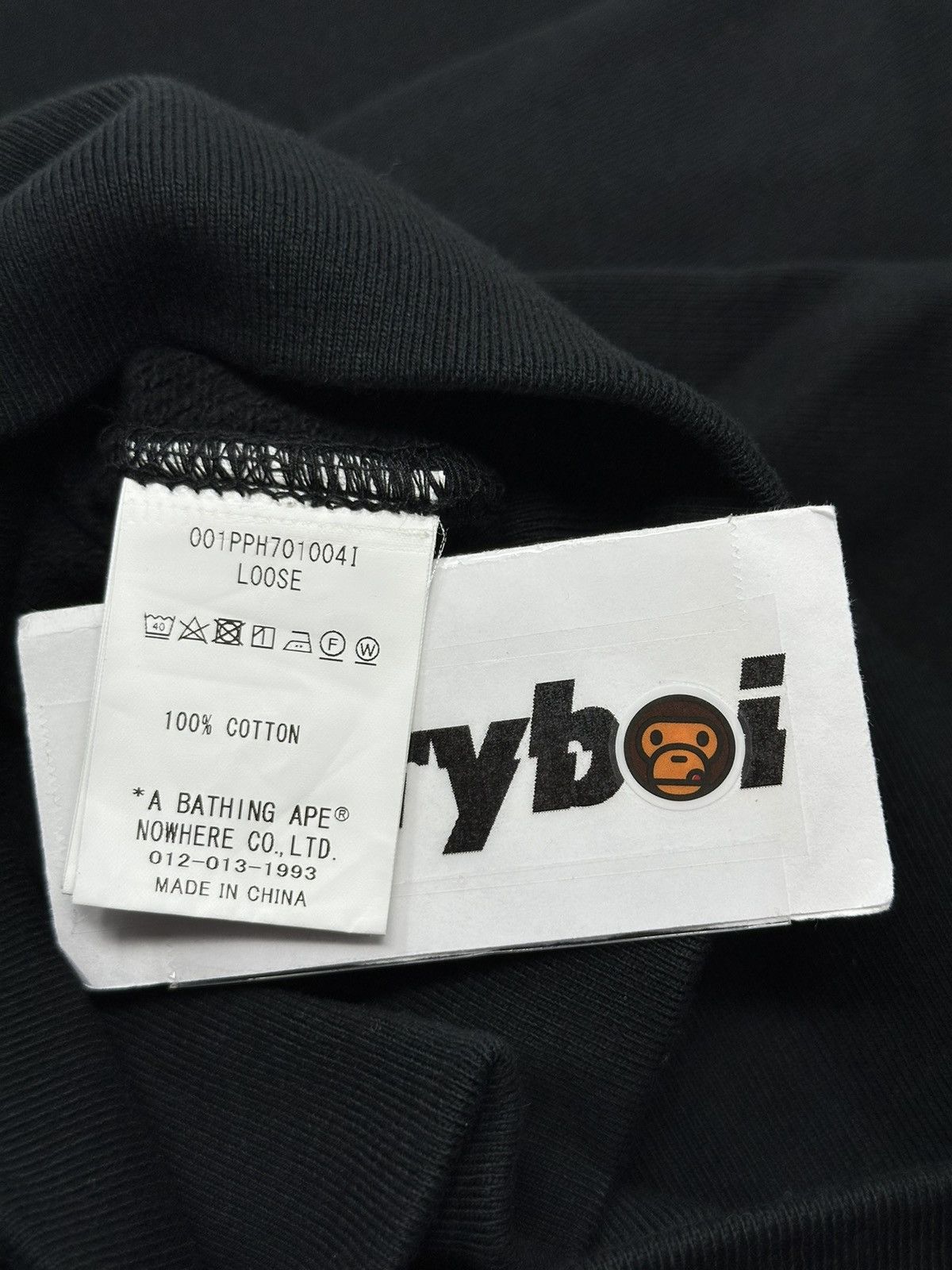 Bape SALE🔥BAPE Embroidery Loose Fit Pullover Hoodie Black Size US XL / EU 56 / 4 - 6 Thumbnail