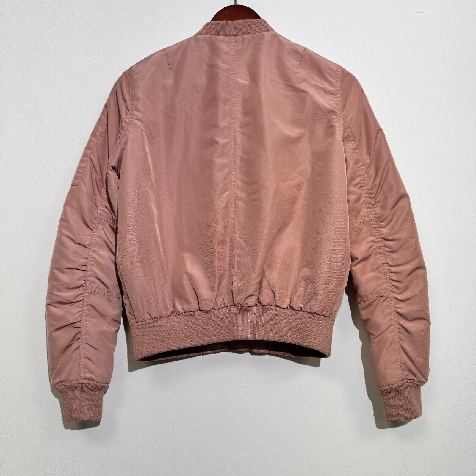Vintage Vintage Unisex Pink Polyester Bomber Jacket Size S Washed Size US S / EU 44-46 / 1 - 7 Thumbnail
