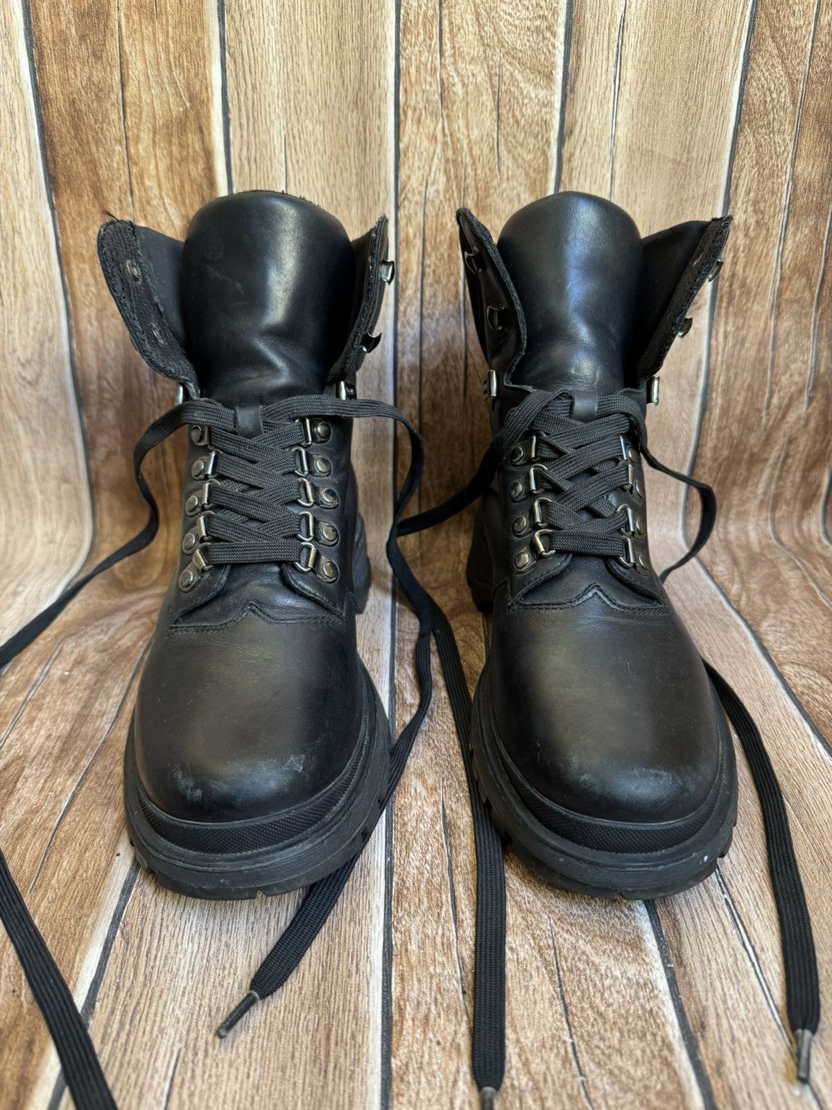 Prada 90’s Prada combat boots Size US 5.5 / EU 38 - 3 Thumbnail