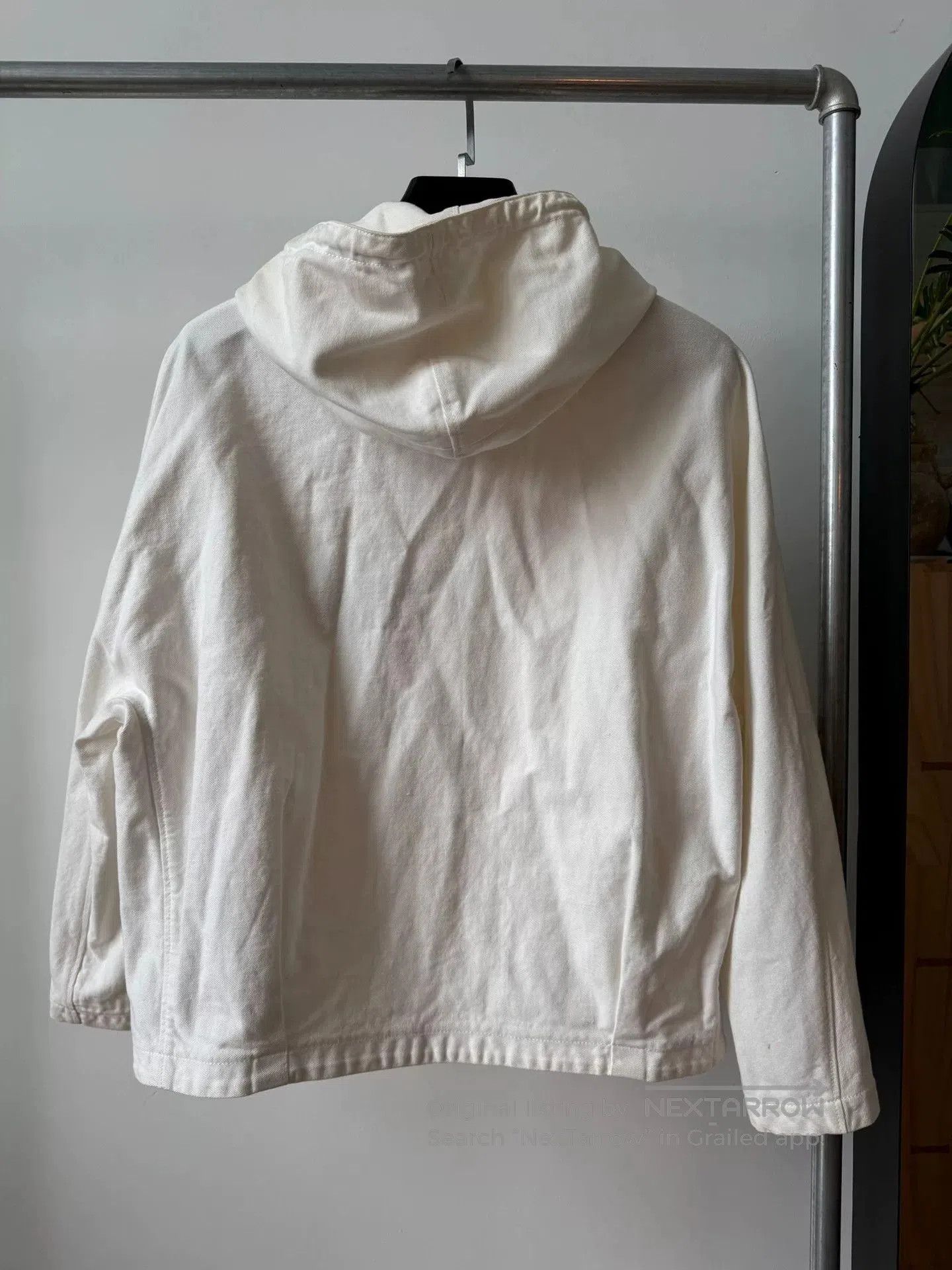 Raf Simons Raf Simons White Denim Hooded Jacket. Size US S / EU 44-46 / 1 - 3 Thumbnail