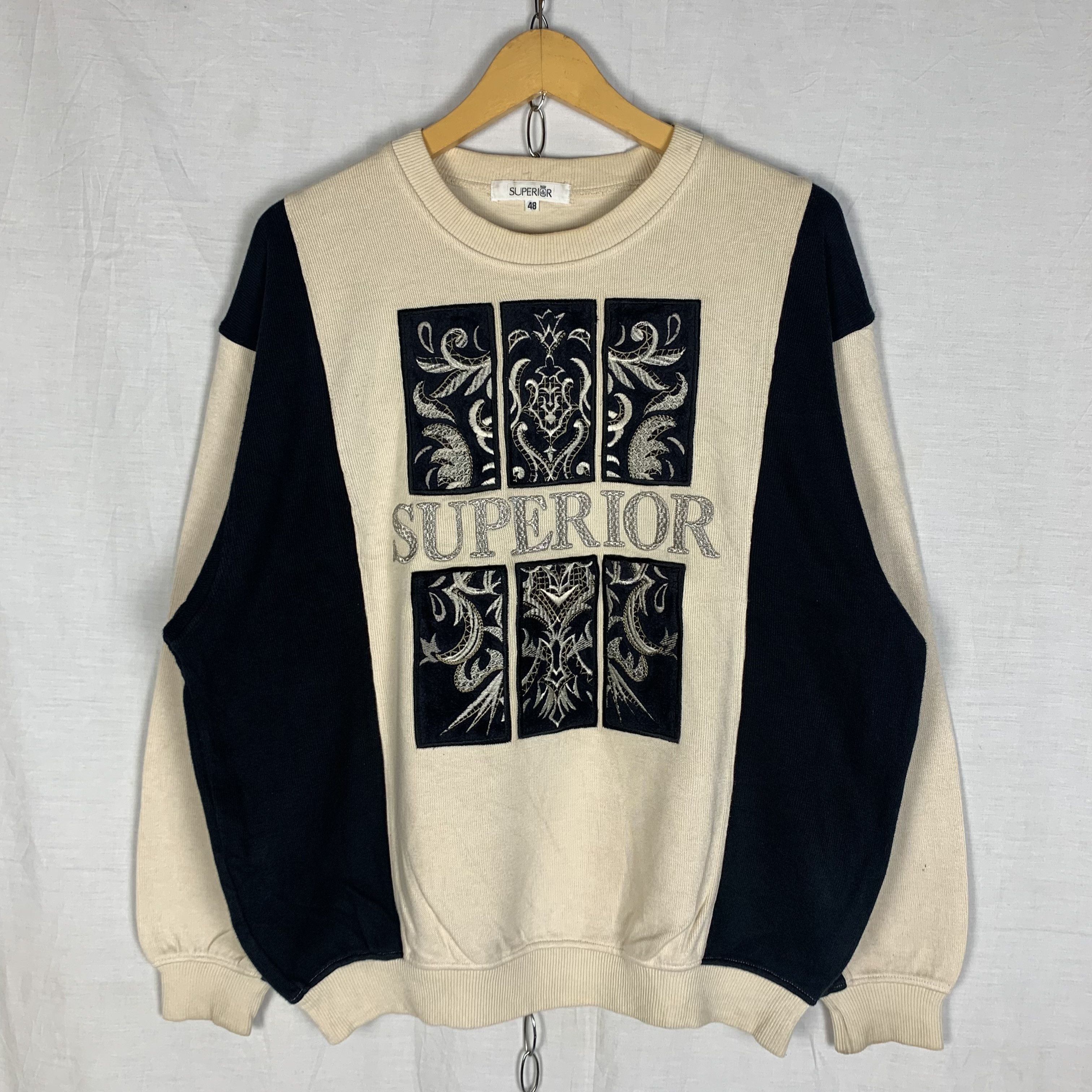 90s Superior Embroidery Aztec Ethnic Style Sweatshirt
