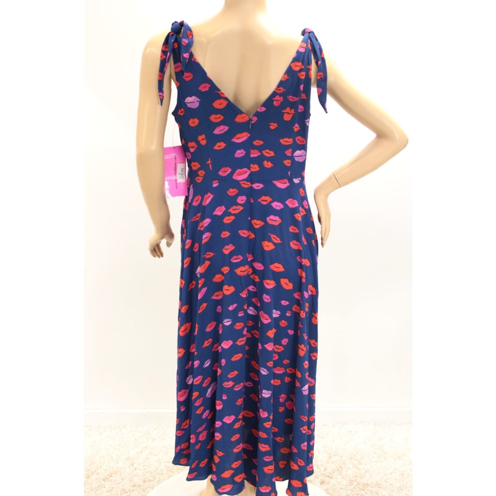 Betsey Johnson Betsey Johnson Dress Women's 14W Blue Kiss Tie Shoulder Straps Midi New Size XL / US 12-14 / IT 48-50 - 3 Thumbnail